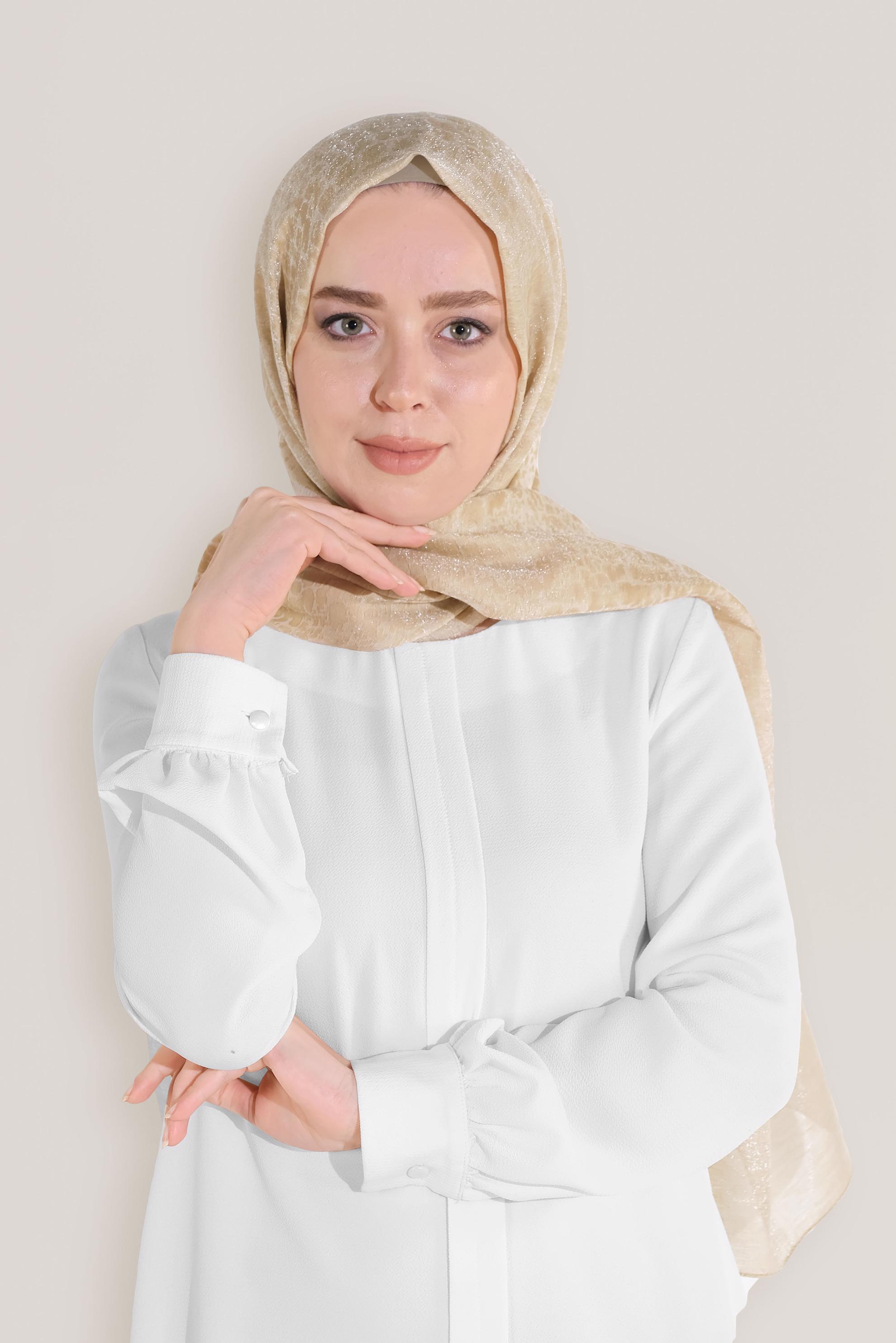 Tesettür giyim ALTIN 8045 ALVİNA ROSS ŞAL