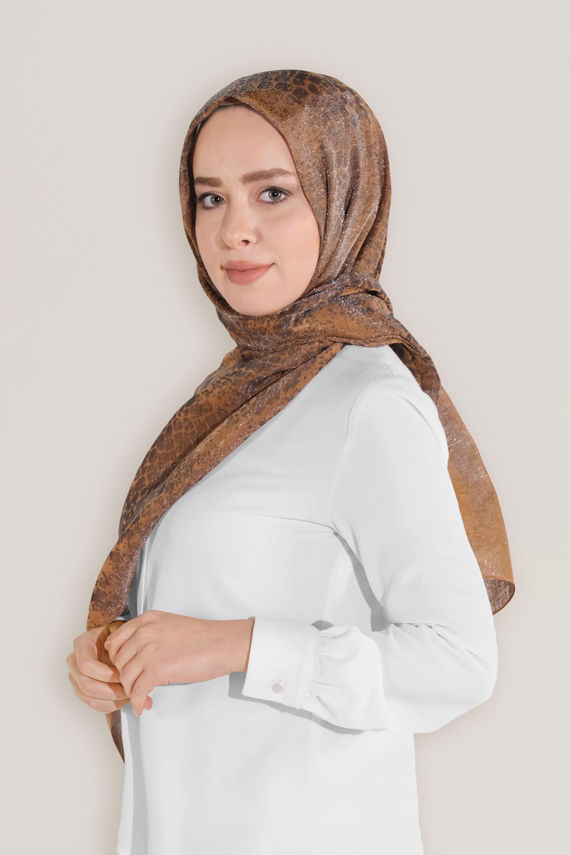 Tesettür giyim TABA 8045 ALVİNA ROSS ŞAL