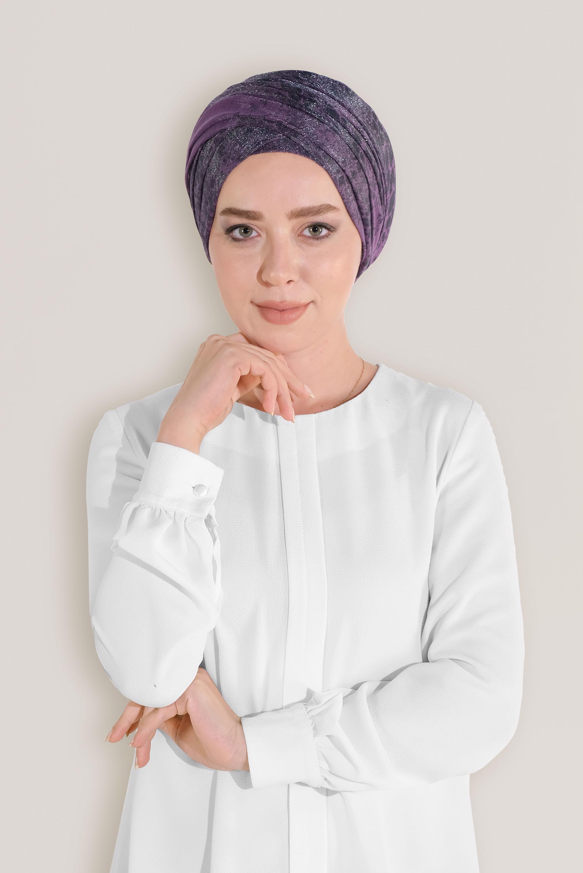 Tesettür giyim MOR 8045 ALVİNA ROSS ŞAL