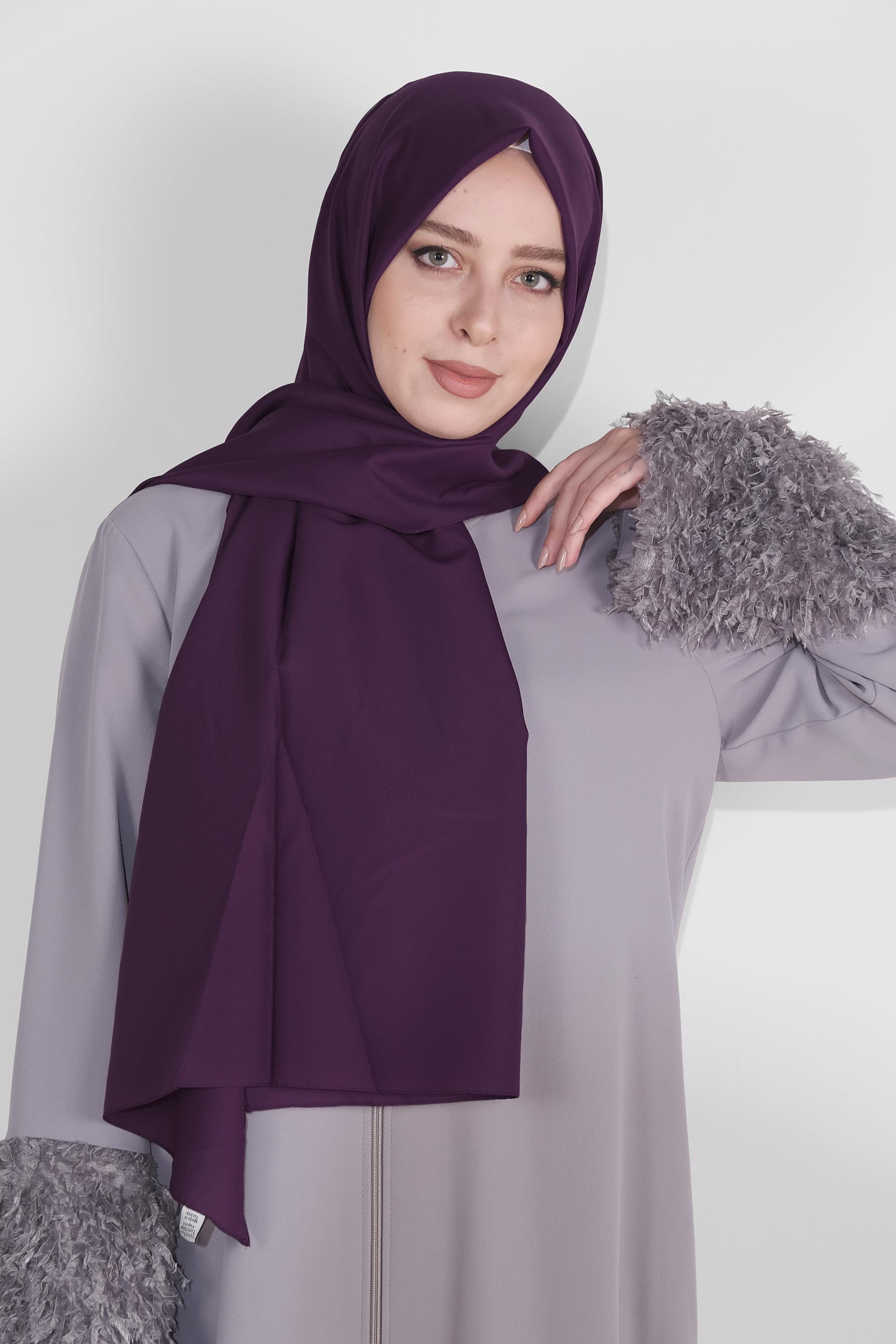 Tesettür giyim MOR ALVİNA ŞİFON ŞAL 8059 