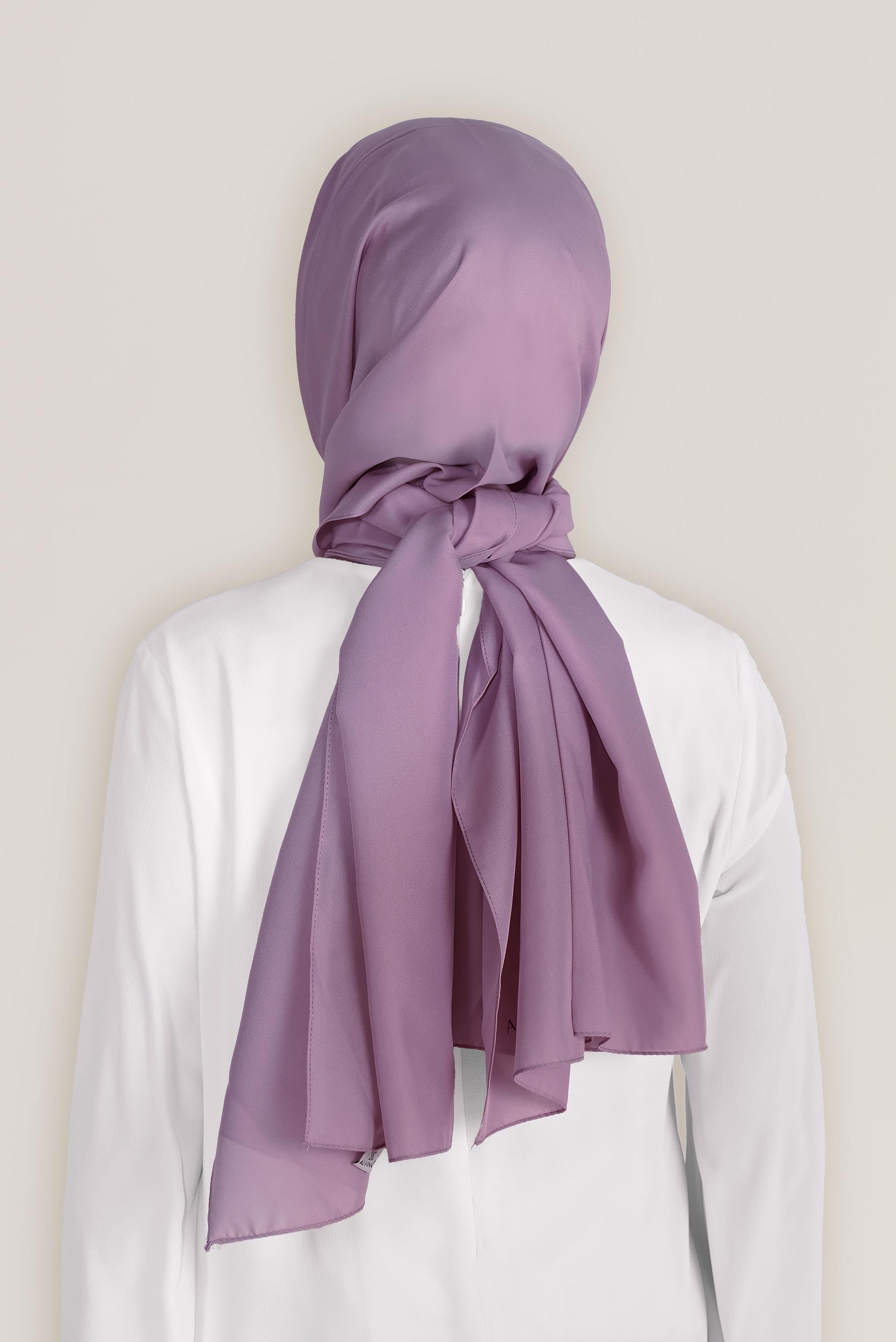 Tesettür giyim MOR ALVİNA ŞİFON ŞAL 8059 