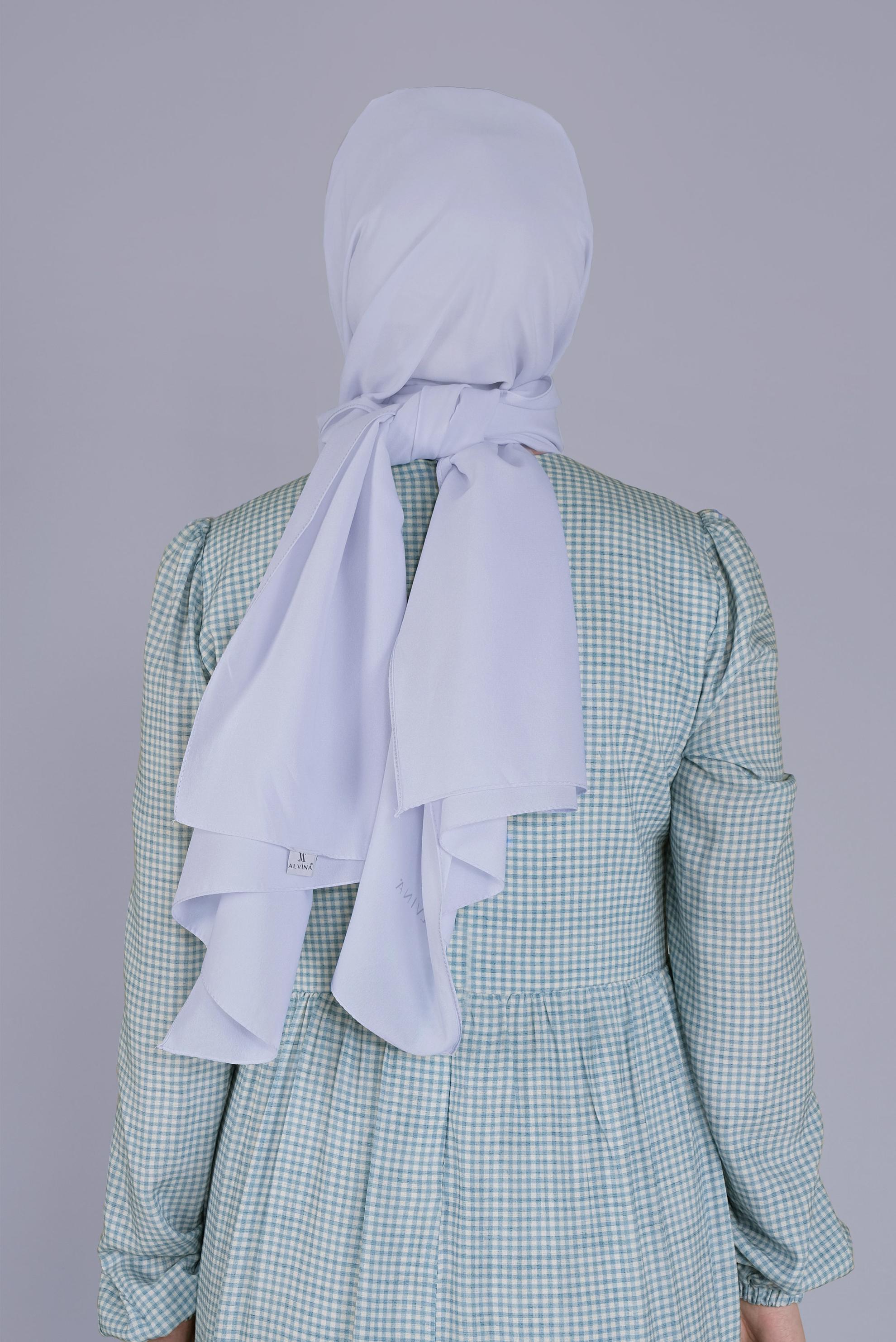 Tesettür giyim GRİ ALVİNA ŞİFON ŞAL 8059 