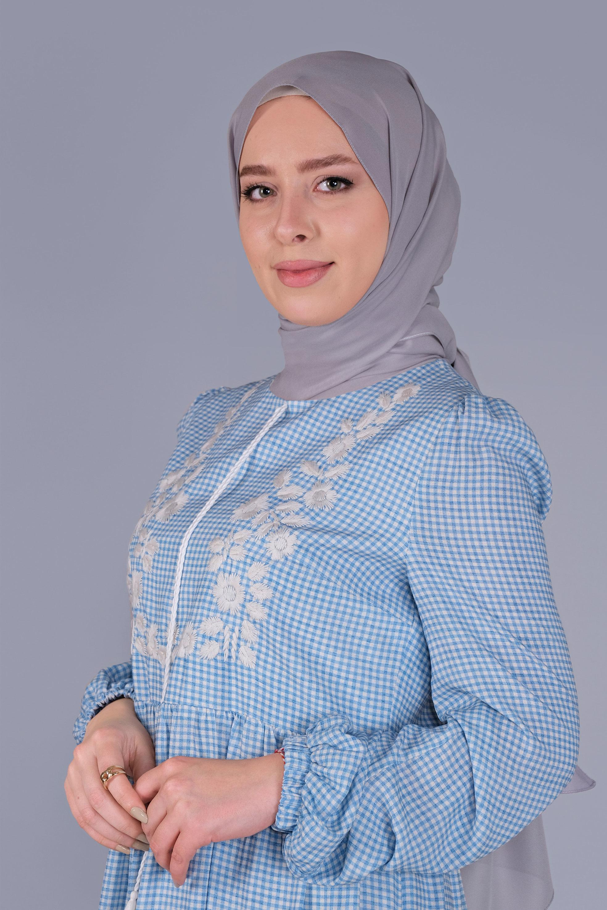 Tesettür giyim GRİ ALVİNA ŞİFON ŞAL 8059 