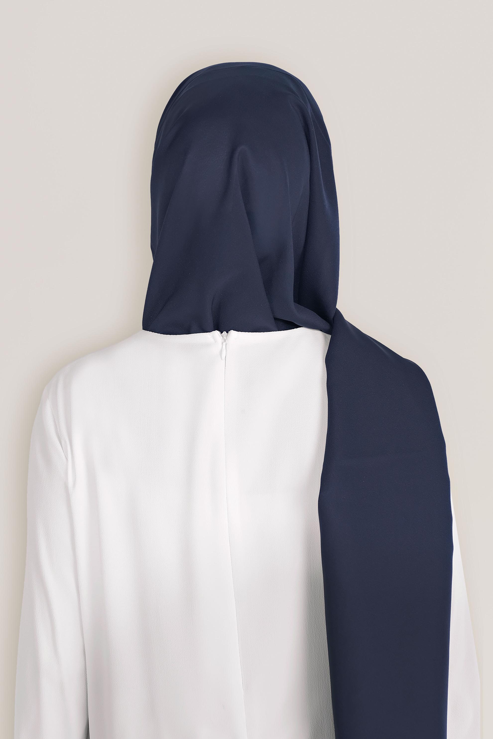 Tesettür giyim LACİVERT ALVİNA ŞİFON ŞAL 8059 