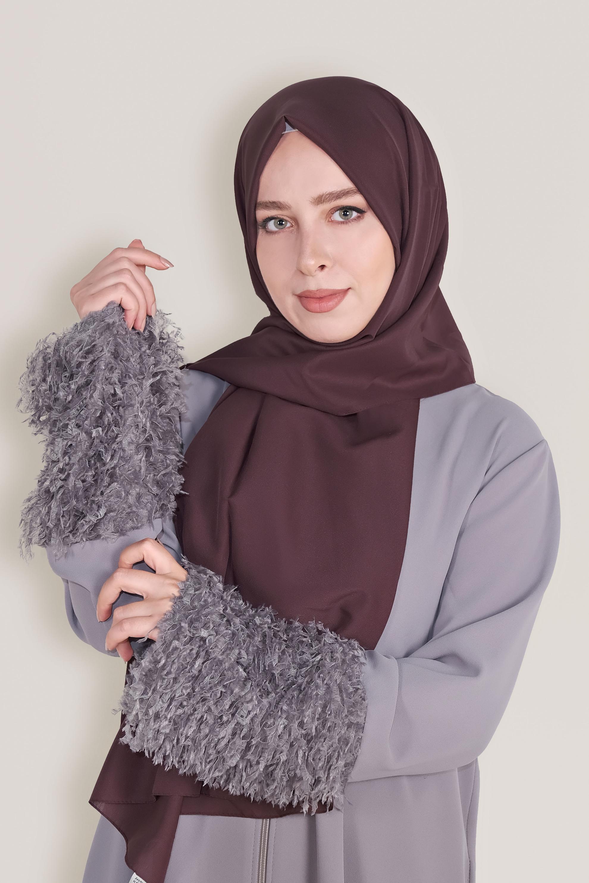 Tesettür giyim MÜRDÜM ALVİNA ŞİFON ŞAL 8059 