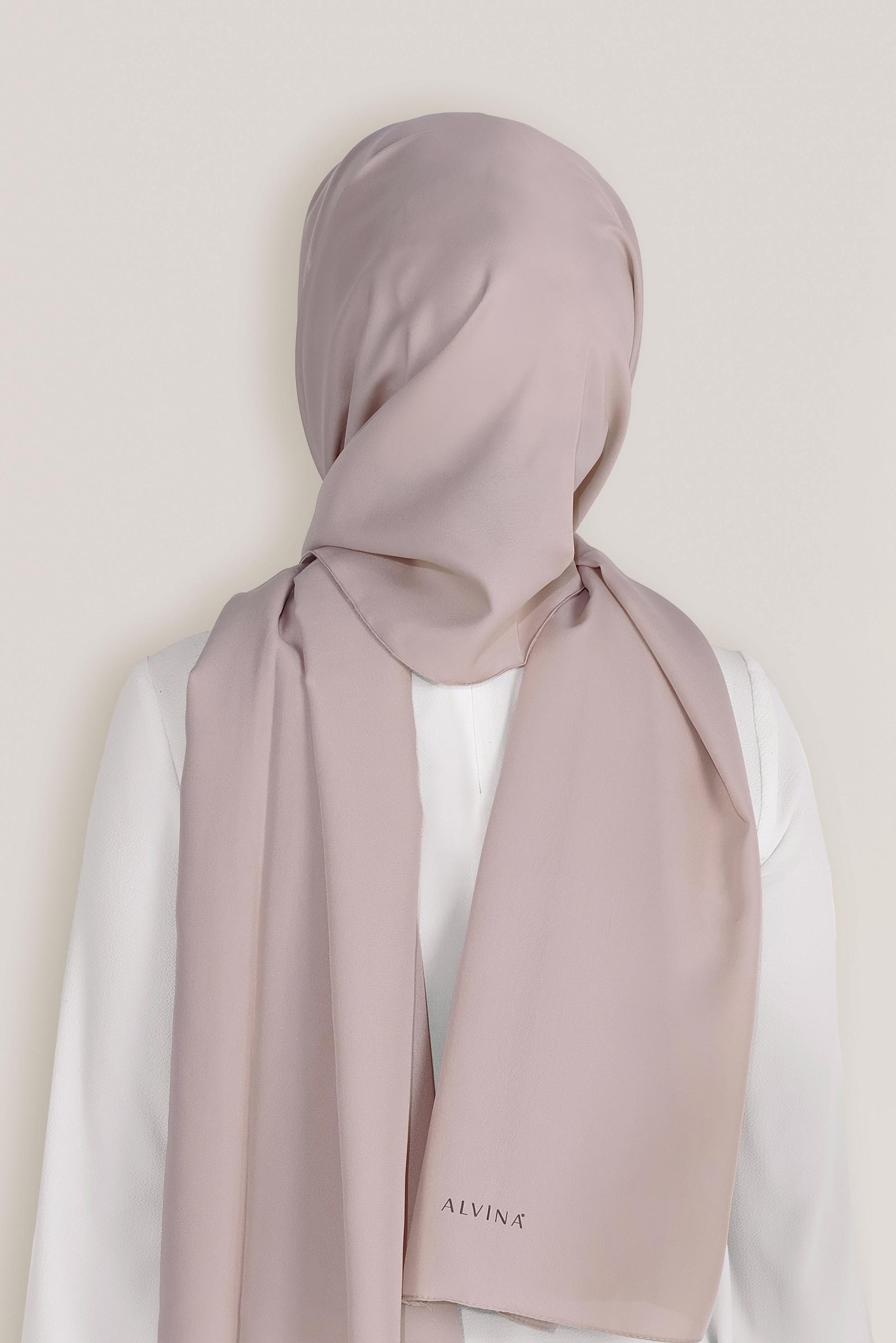 Tesettür giyim VİZON ALVİNA ŞİFON ŞAL 8059 