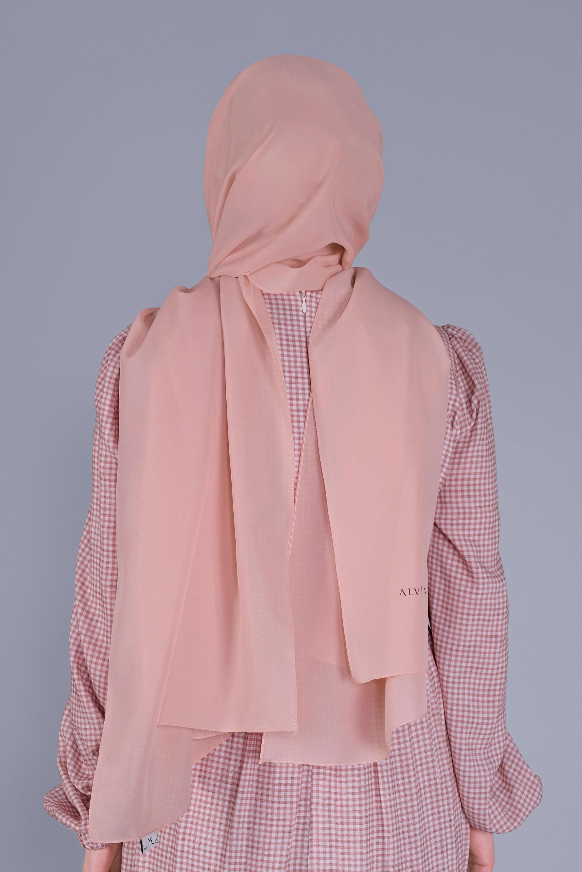 Vêtements hijab CORAIL CHÂLE MOUSSELINE ALVINA 8059