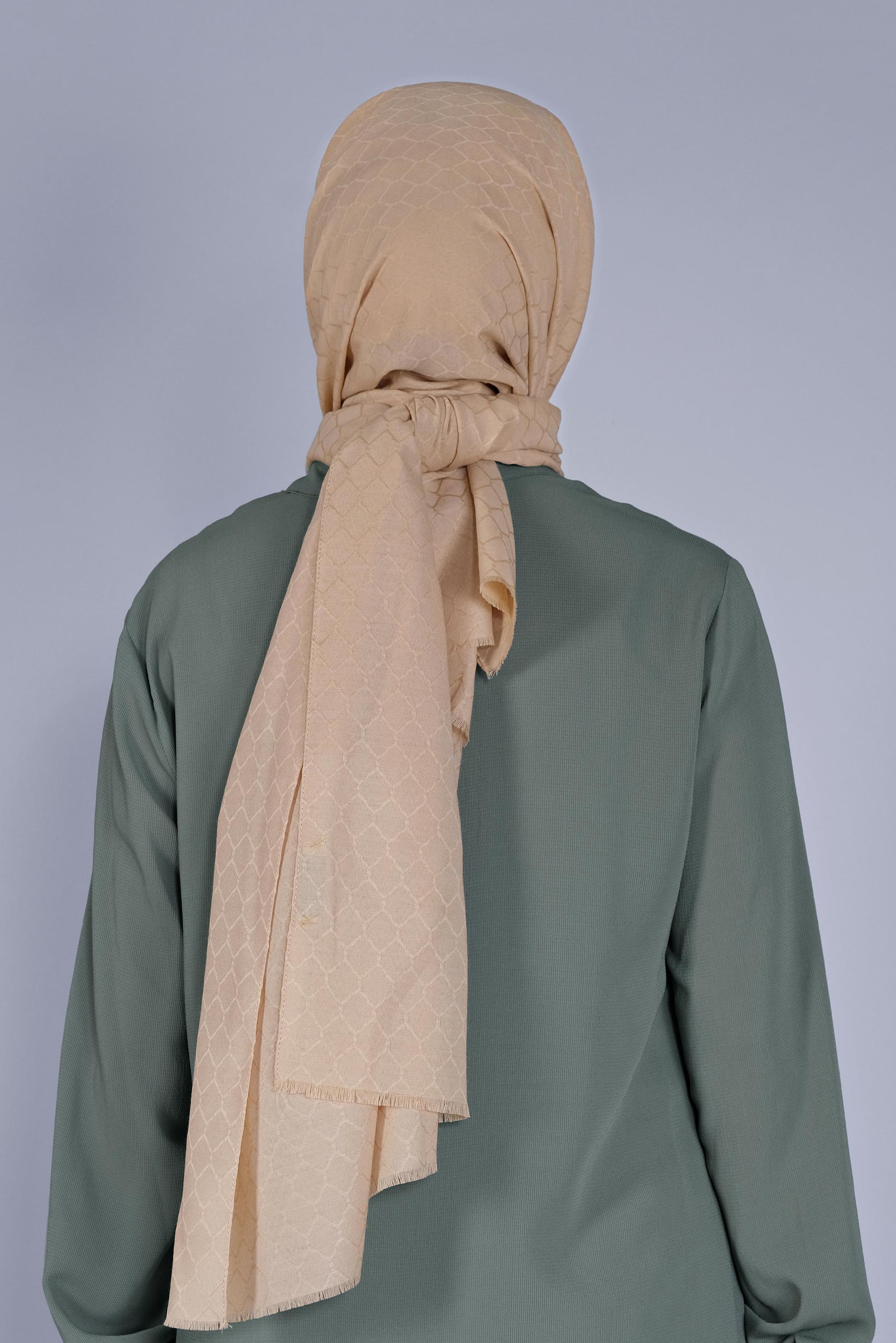 Tesettür giyim ALTIN ALVİNA PAMUK PETEK ŞAL 8061 