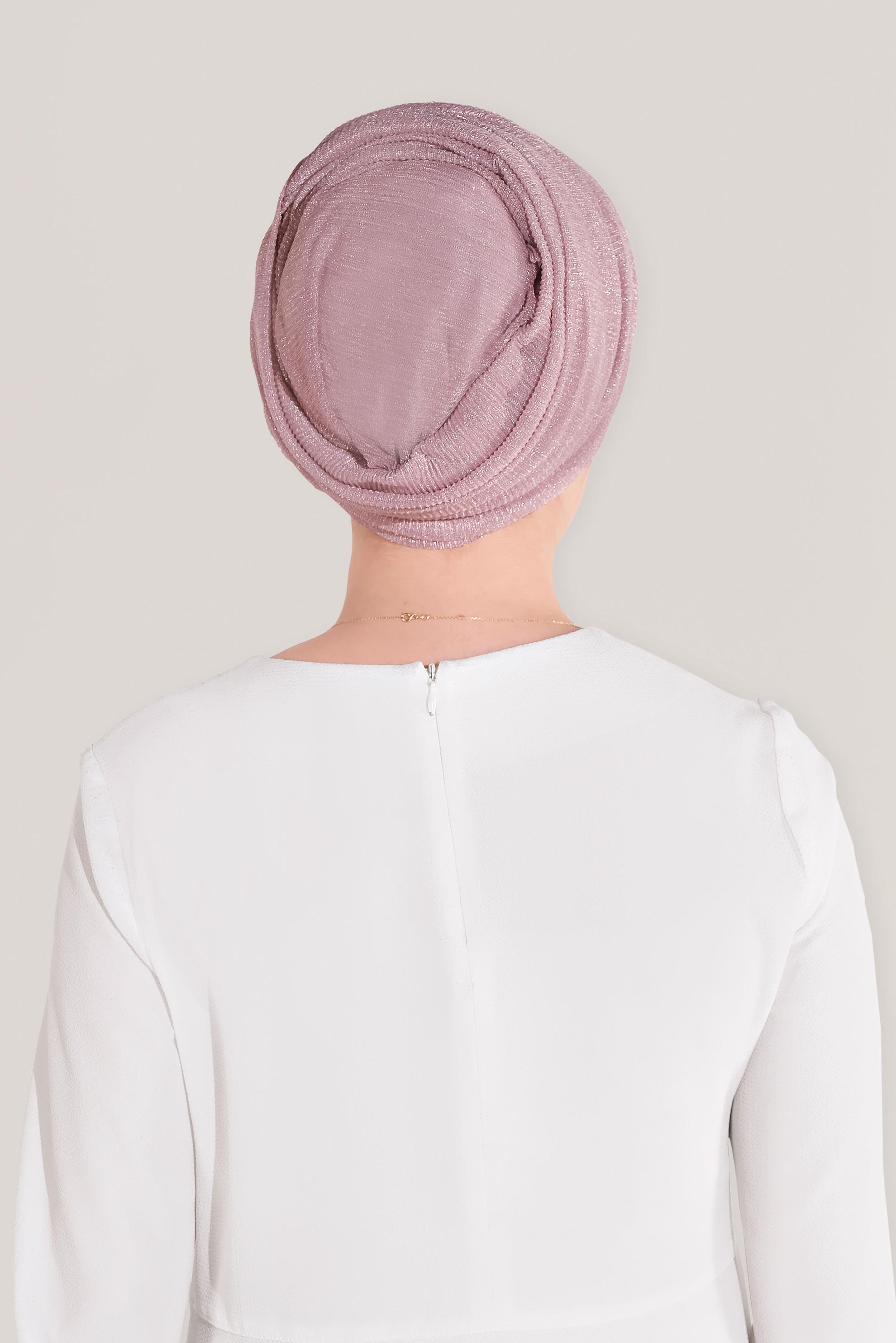 Tesettür giyim PUDRA 8071 ALVİNA  SİMLİ PİLİSELİ ŞAL