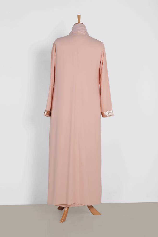 Vêtements hijab POUDRE TAILLEUR ROBE À SEQUINS 3550 - ALVİNA