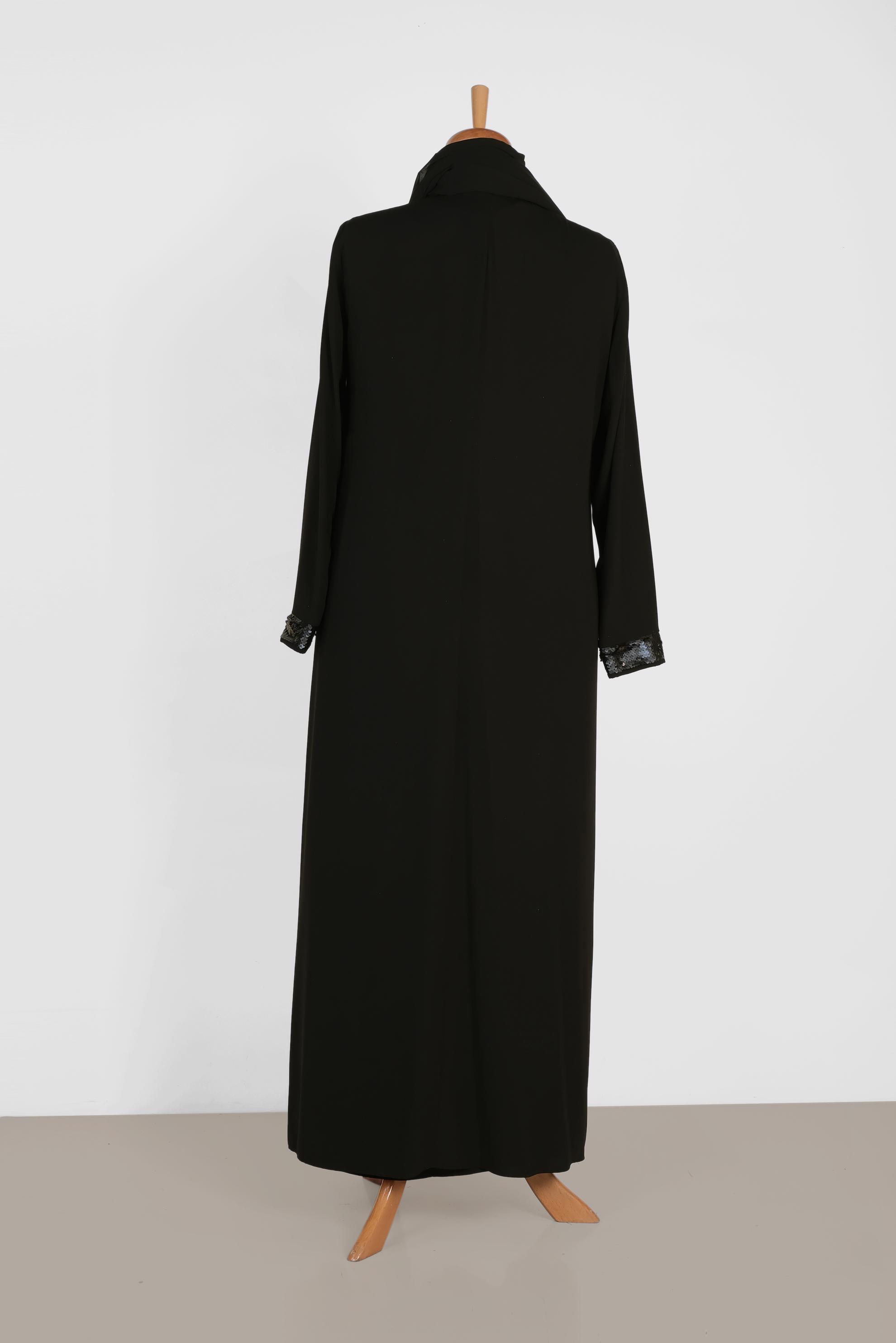 Vêtements hijab NOIR TAILLEUR ROBE À SEQUINS 3550