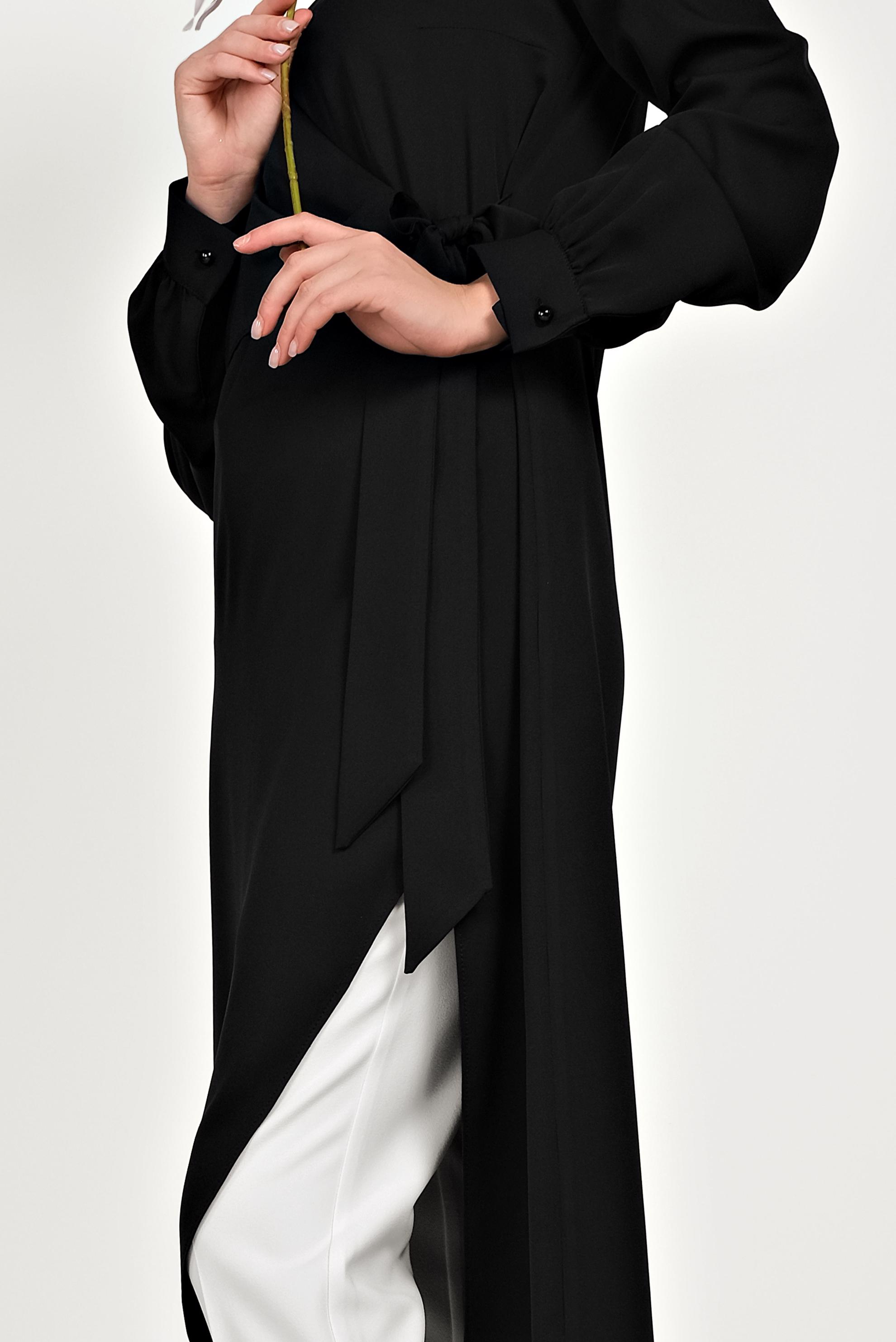 Hijab clothing BLACK ASYMMETRIC CUT SUIT 30013 