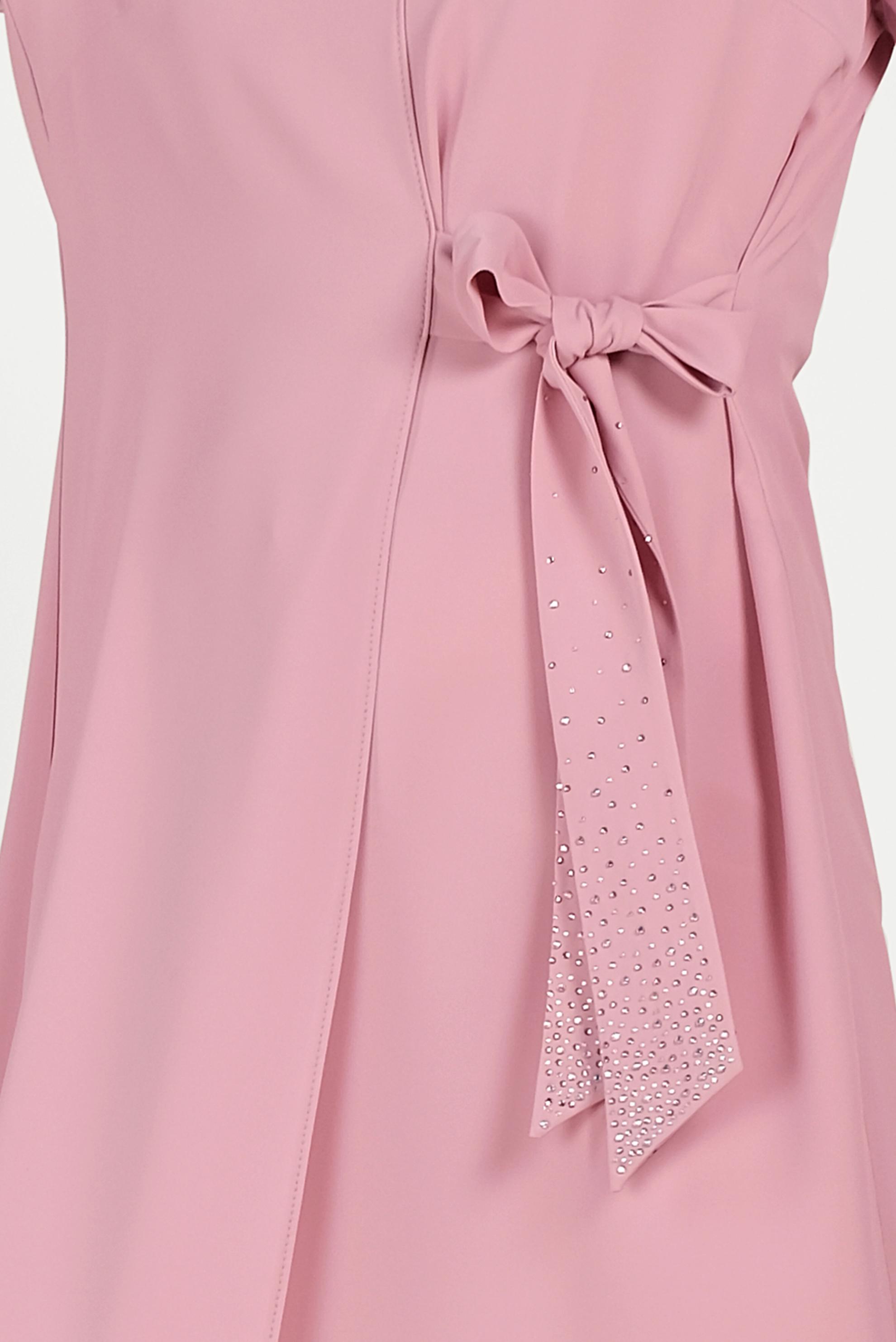 Tesettür giyim PUDRA YANDAN BAĞLAMALI ASİMETRİK PANTOLONLU TAKIM 30015