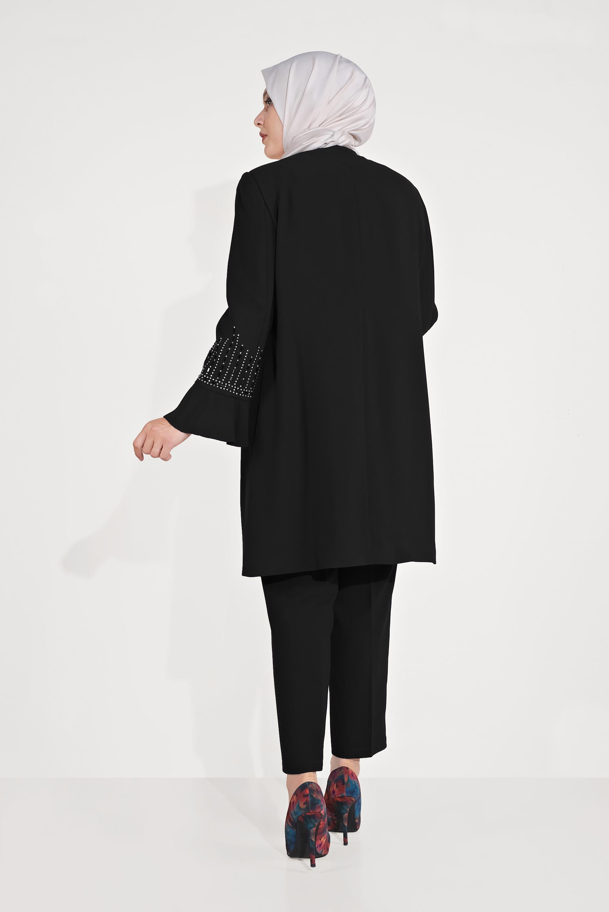 Hijab clothing BLACK EMBELLISHED SUIT 30026