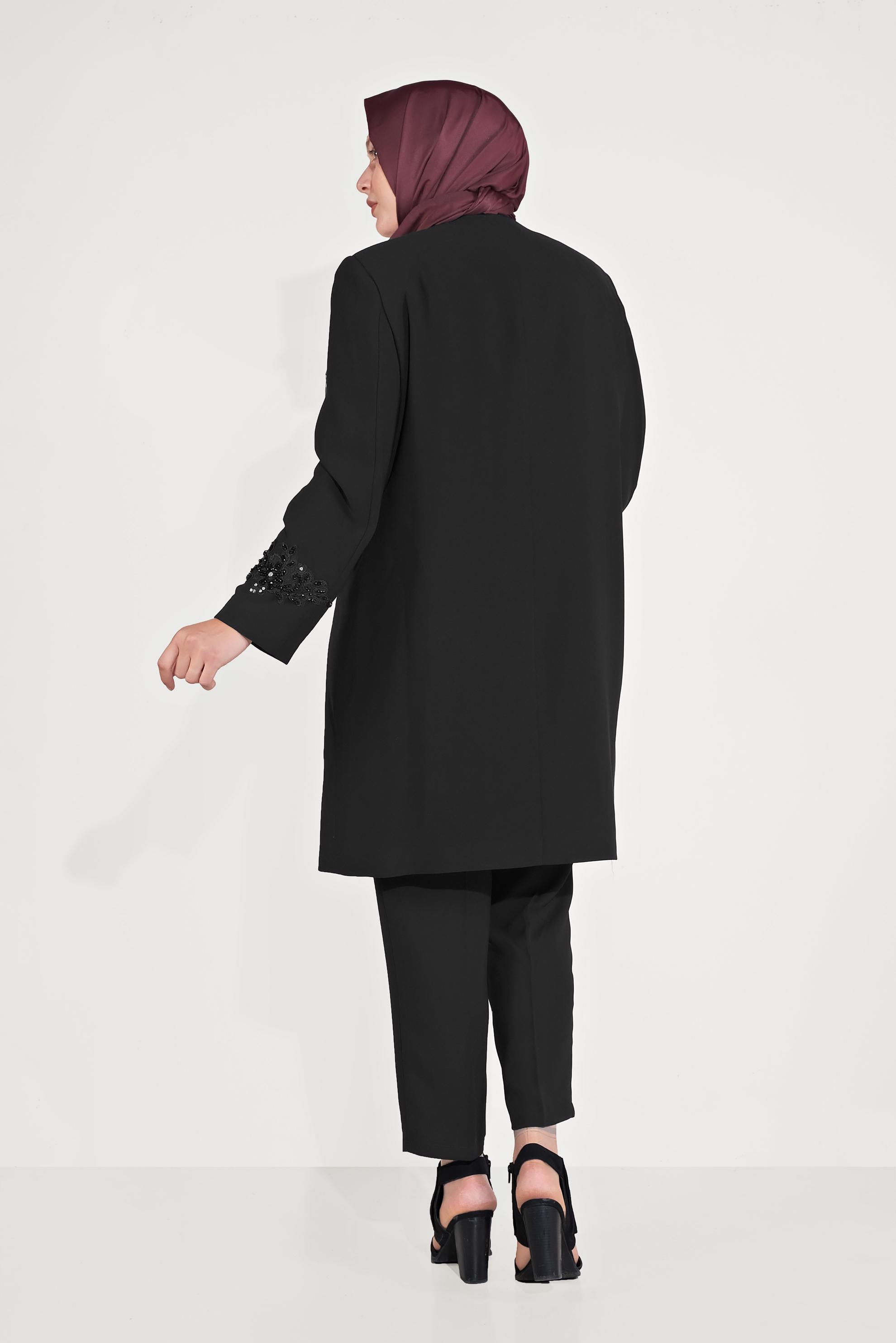 Hijab clothing BLACK EMBELLISHED SUIT 30027 