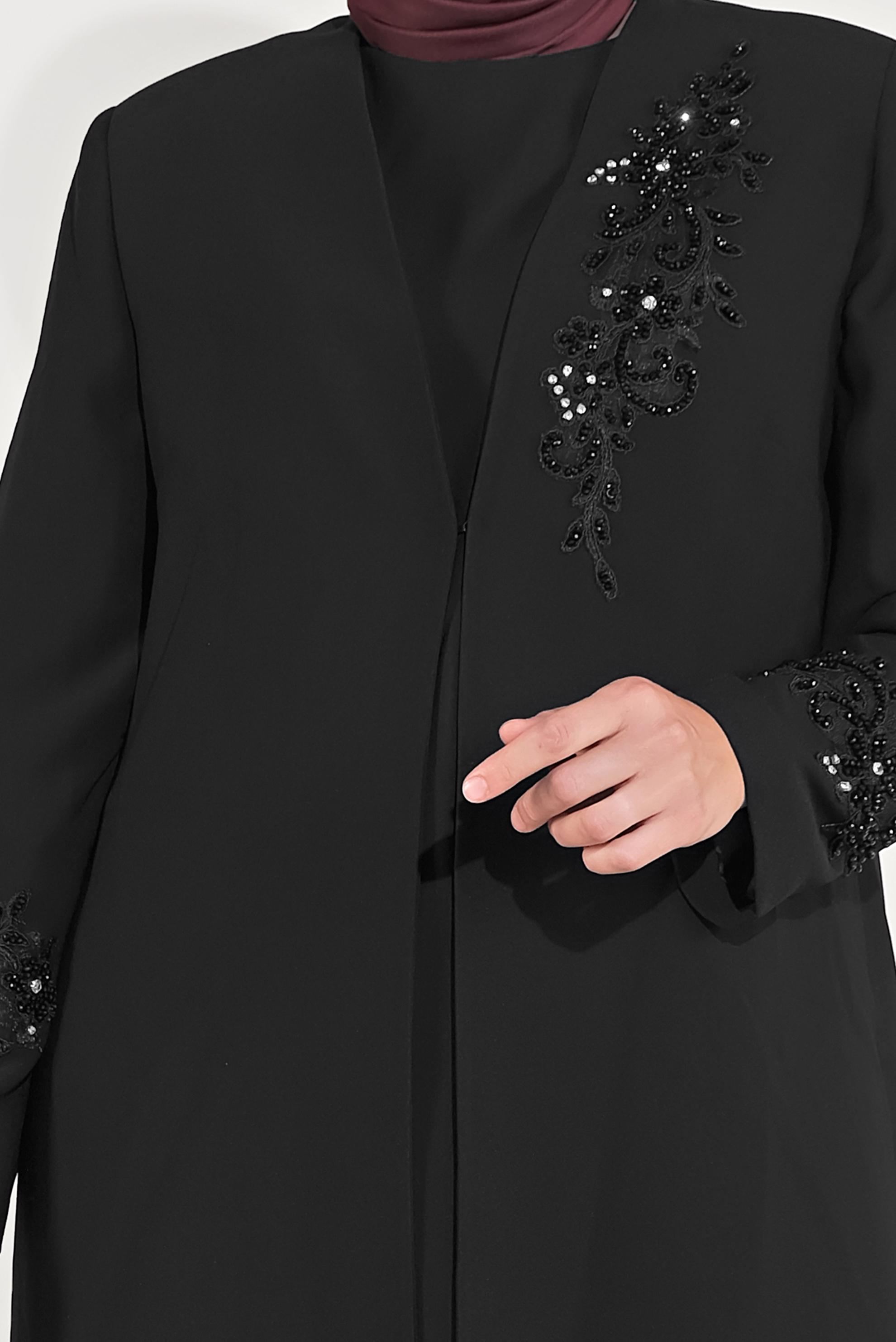 Hijab clothing BLACK EMBELLISHED SUIT 30027 