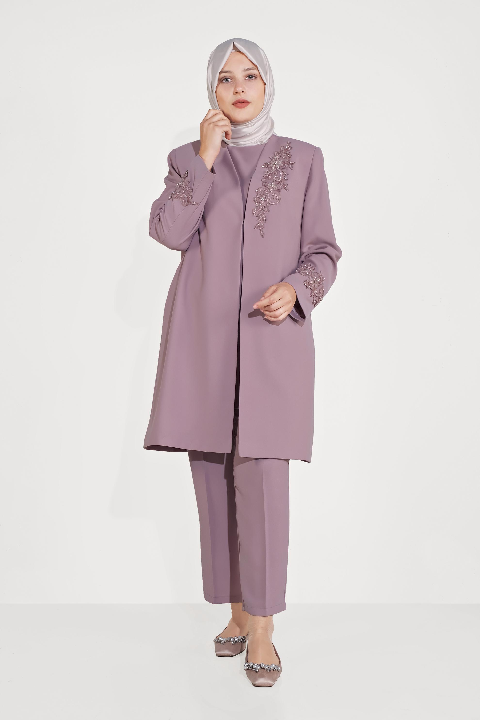 Hijab clothing POWDER EMBELLISHED SUIT 30027 