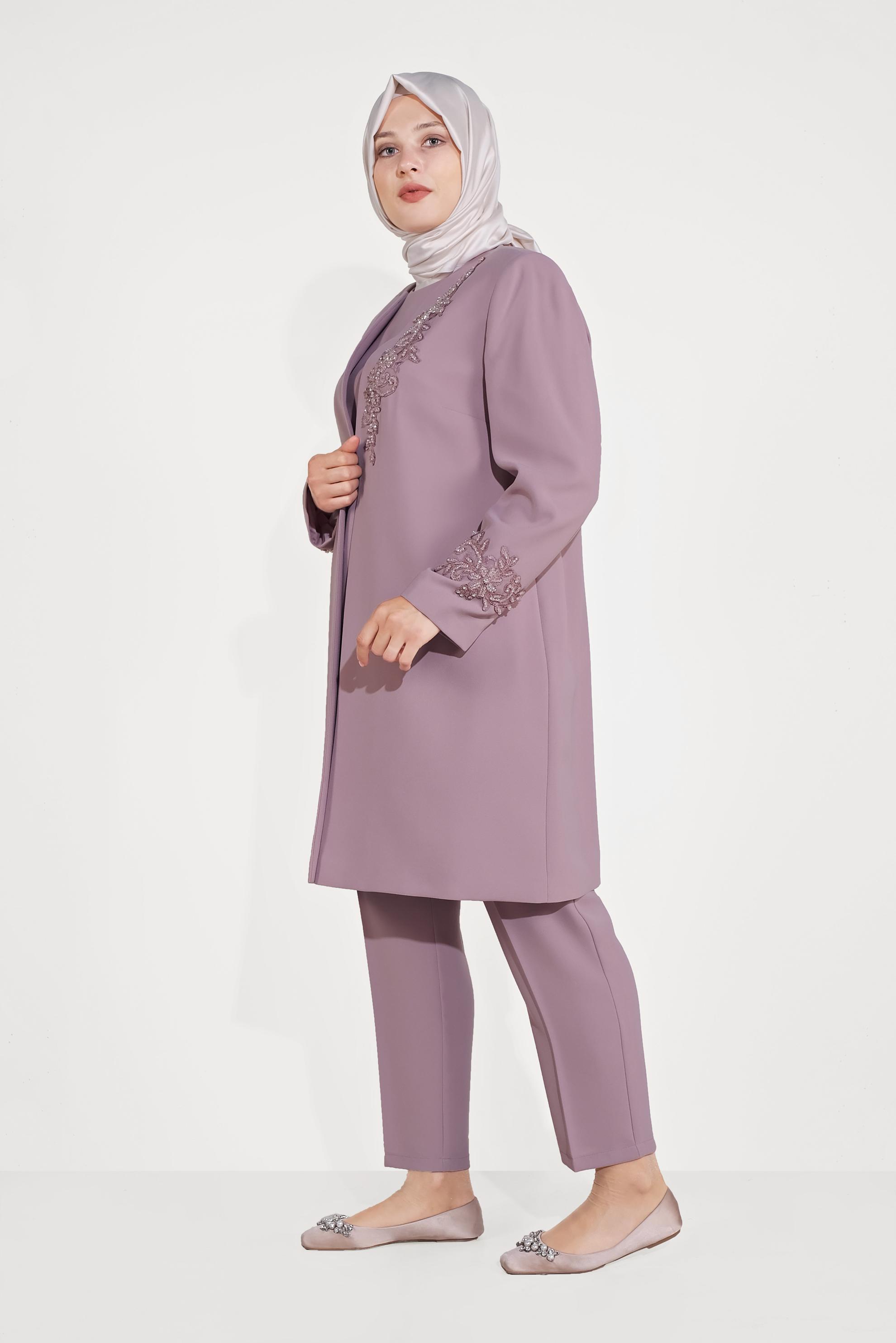 Hijab clothing POWDER EMBELLISHED SUIT 30027 