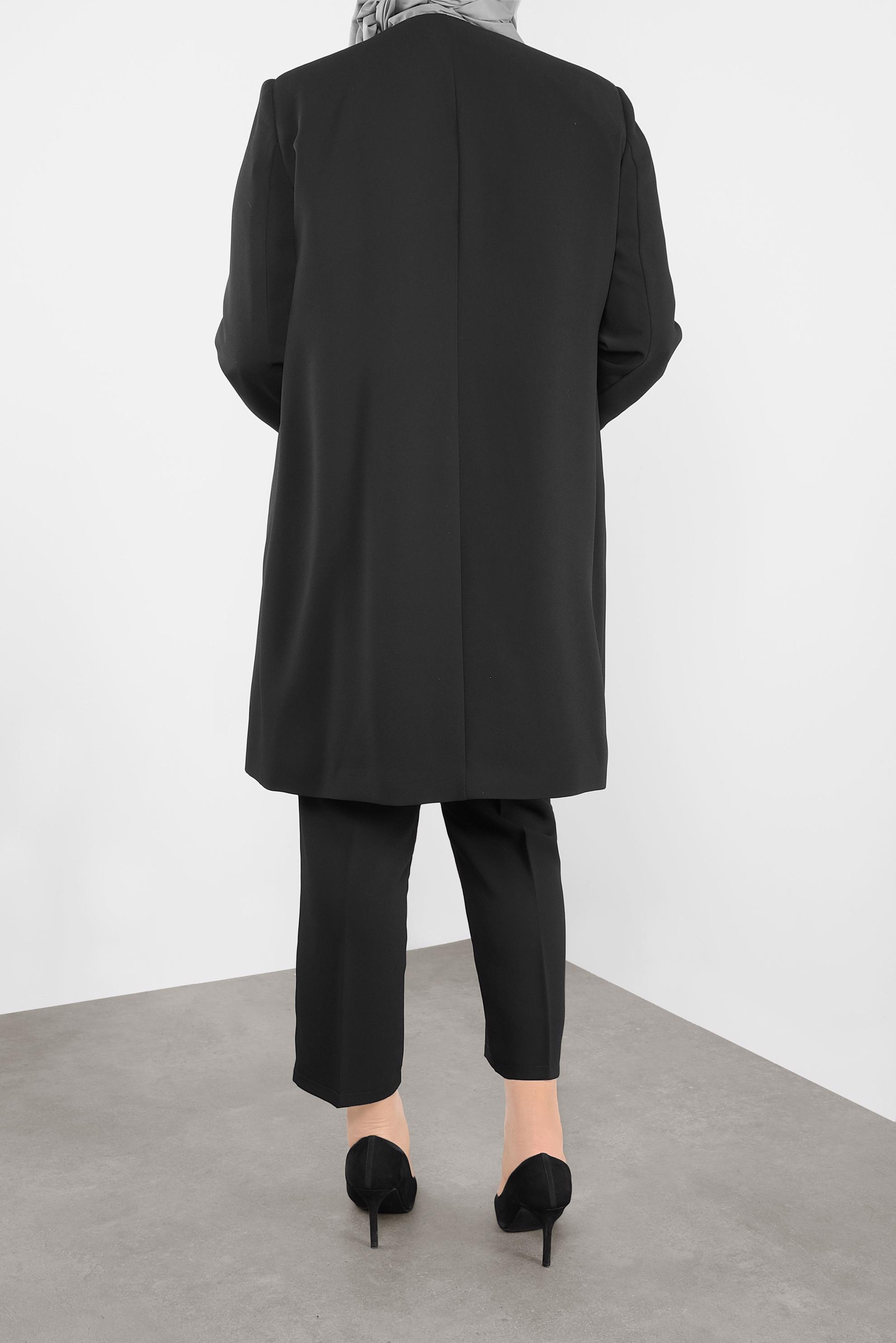 Hijab clothing BLACK EMBROIDERED SUIT 30028 