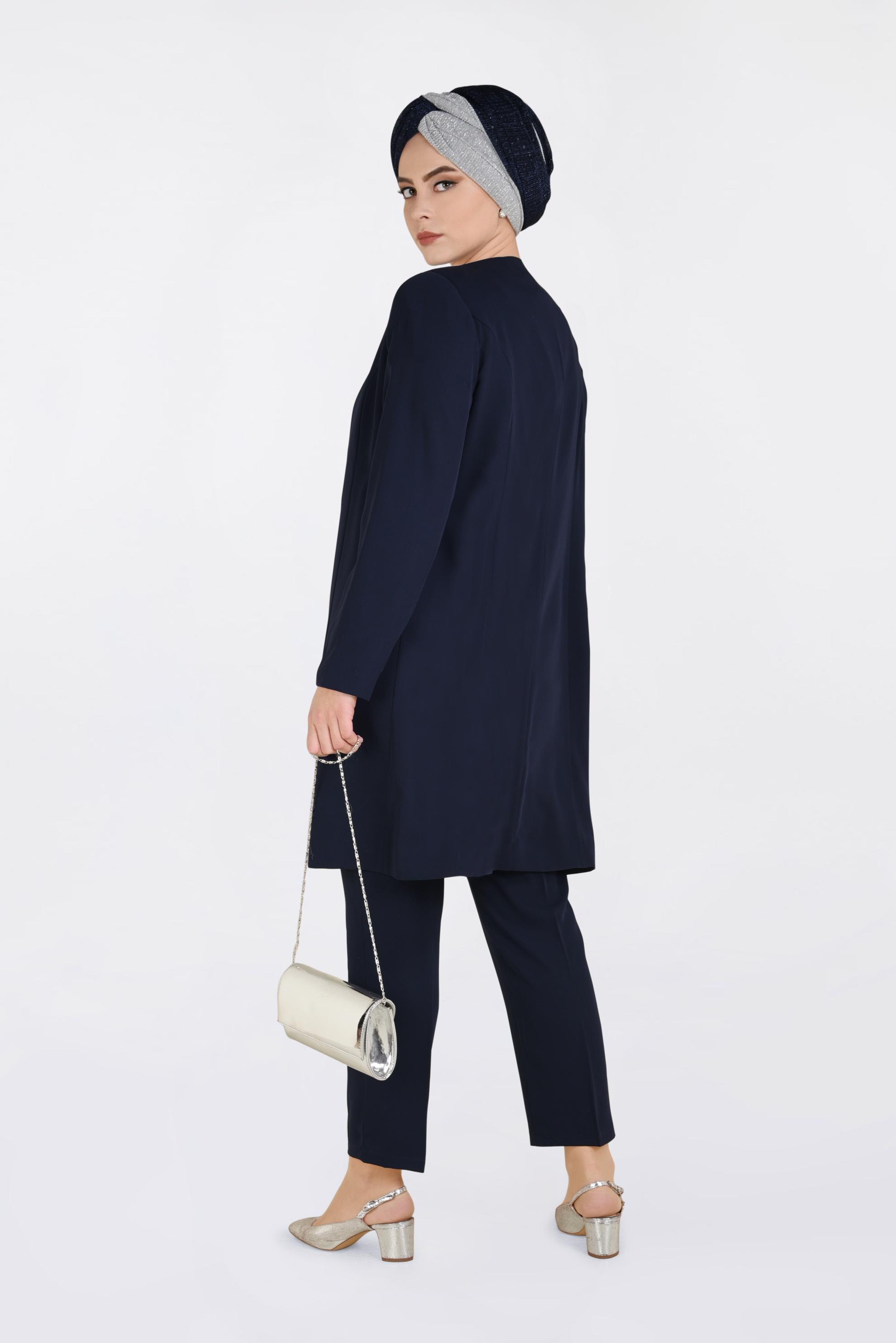 Hijab clothing NAVY BLUE 3473 ASLI 5929 3&prime;LÜ PANT.TAKIM 44/50 TEK42