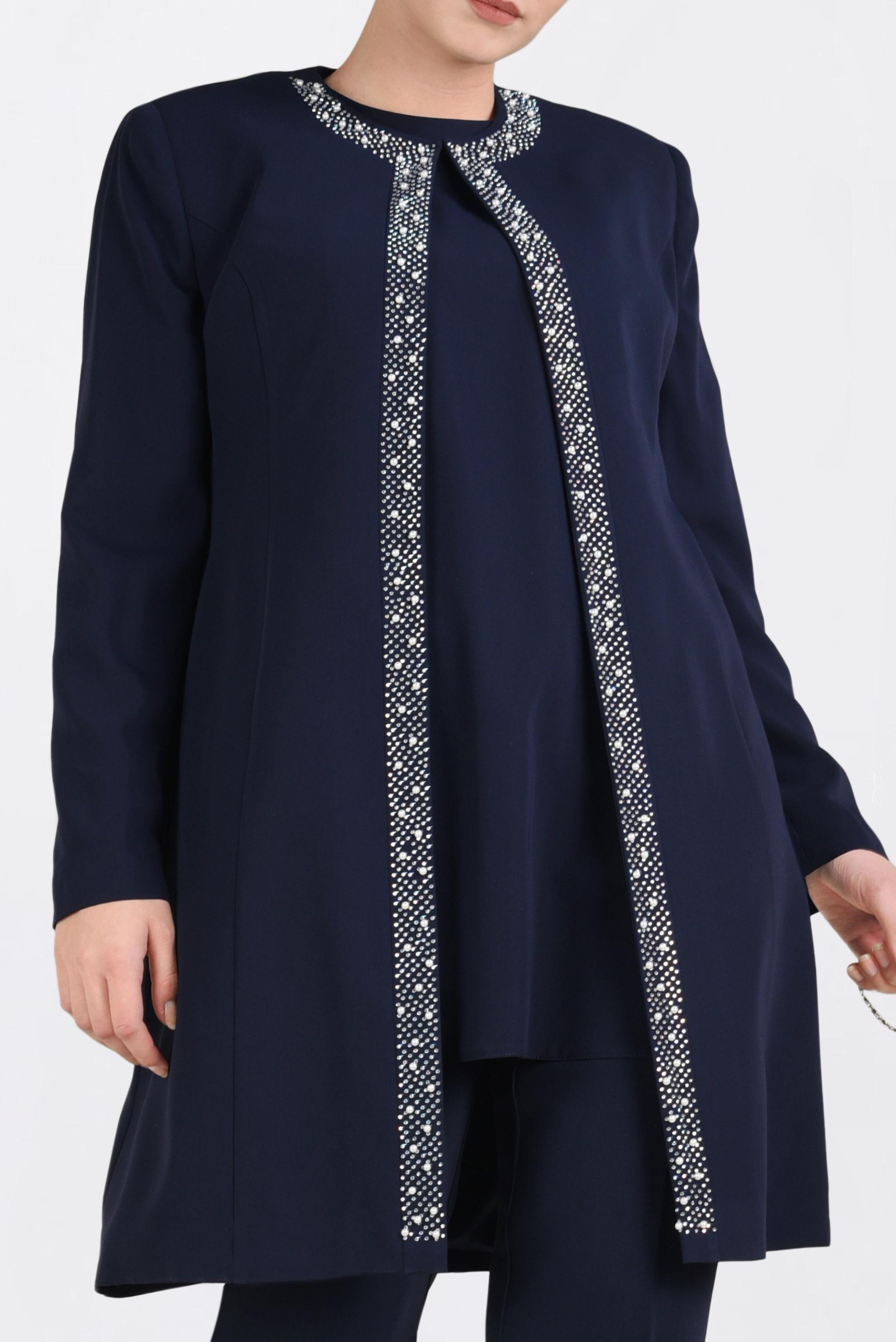 Hijab clothing NAVY BLUE 3473 ASLI 5929 3&prime;LÜ PANT.TAKIM 44/50 TEK42