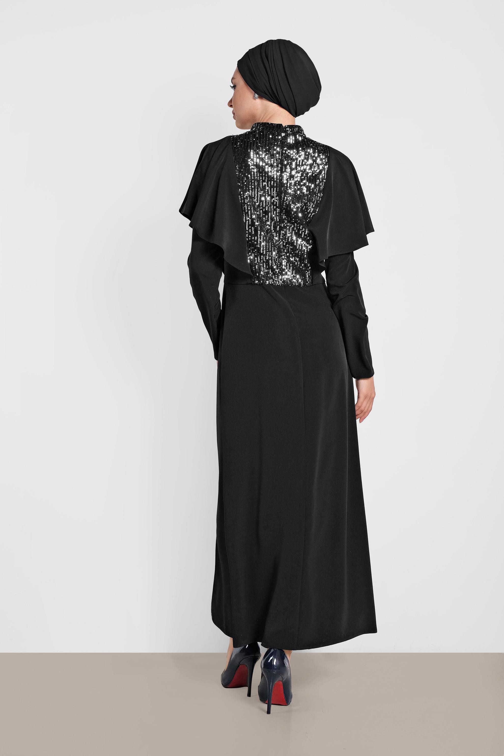 Vêtements hijab NOIR TAILLEUR À COL MAO 3544 