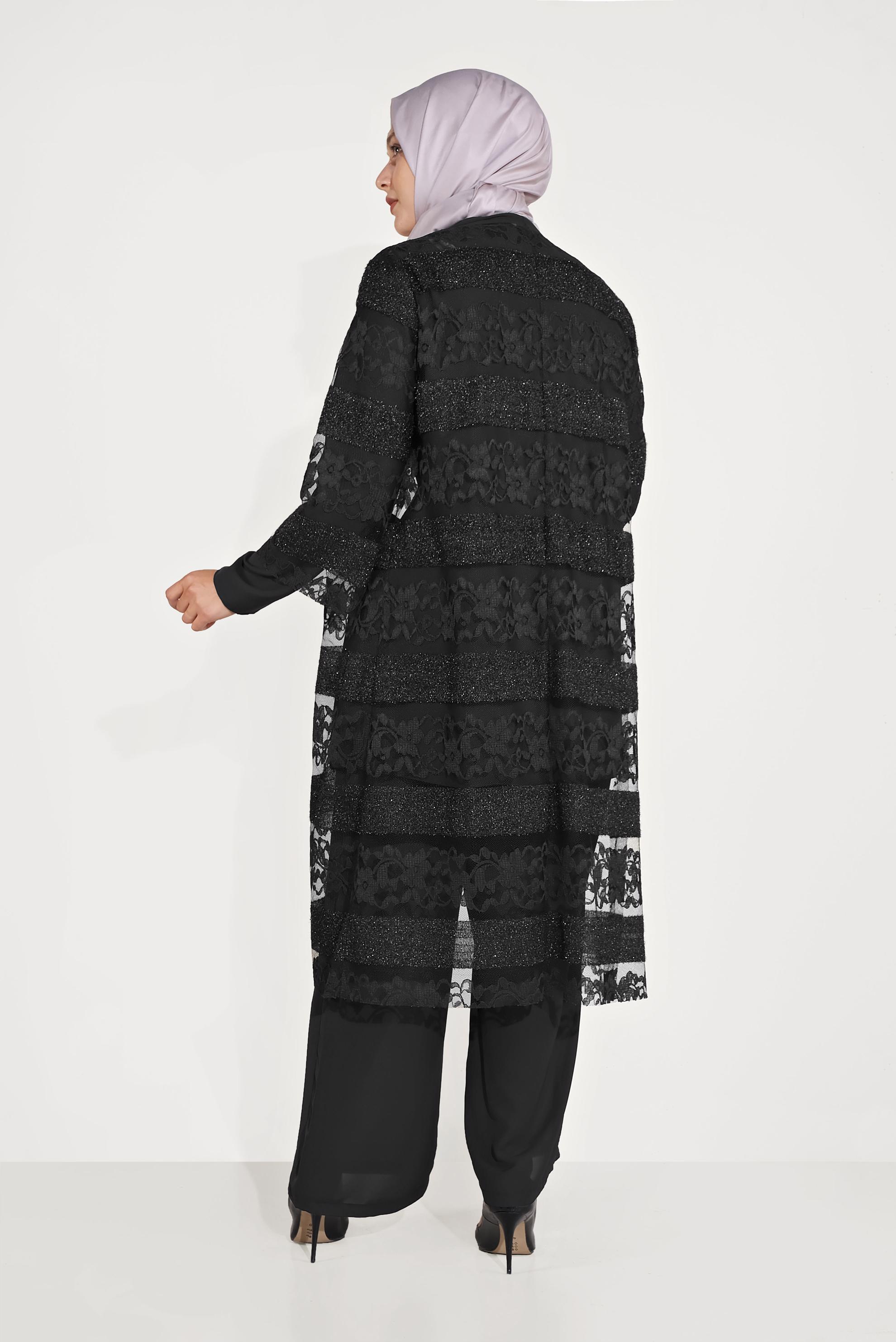 Hijab clothing BLACK TRIPLE SUIT 3547 