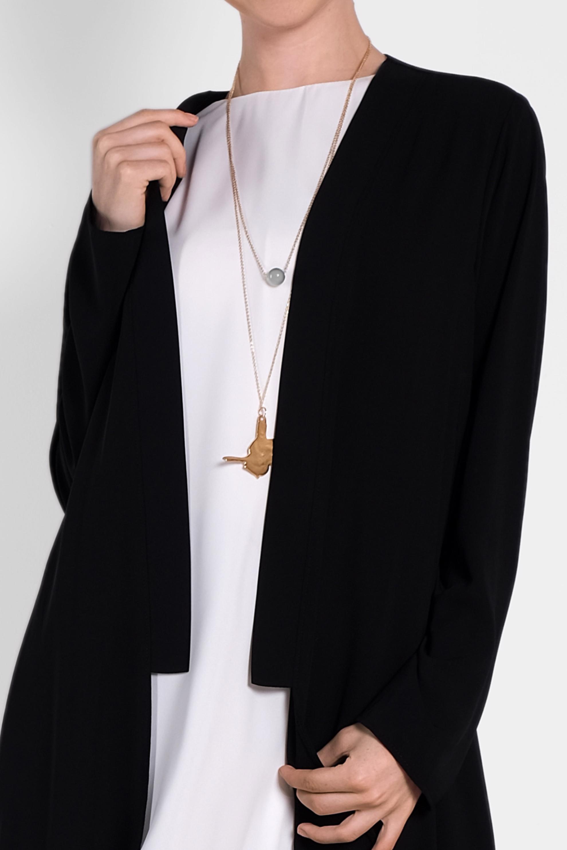 Tesettür giyim SİYAH SALAŞ MODEL ÜÇLÜ PANTOLONLU TAKIM 3565