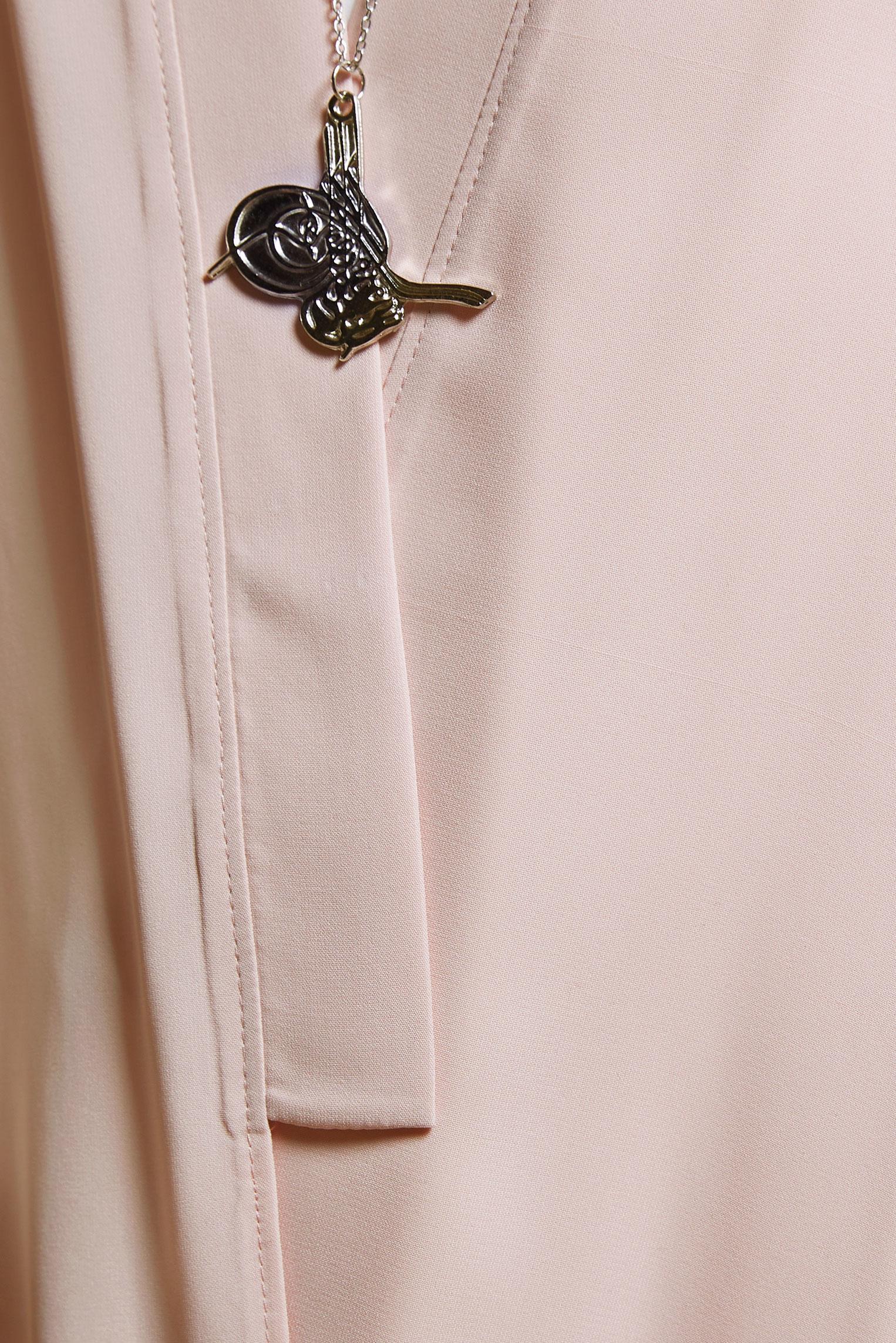 Tesettür giyim PUDRA SALAŞ MODEL ÜÇLÜ PANTOLONLU TAKIM 3565