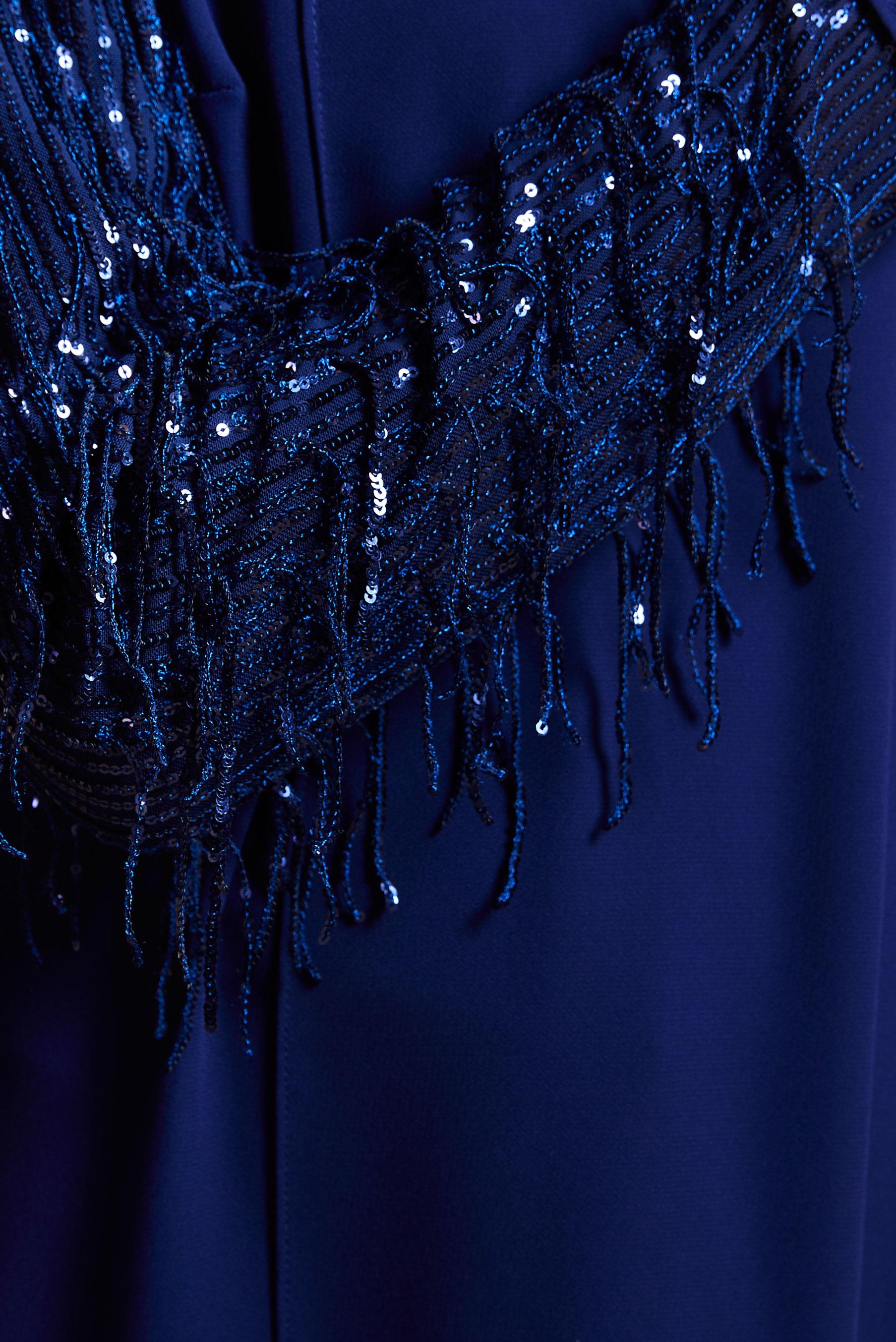 Tesettür giyim LACİVERT PÜSKÜL DETAYLI PANTOLONLU TAKIM 3566