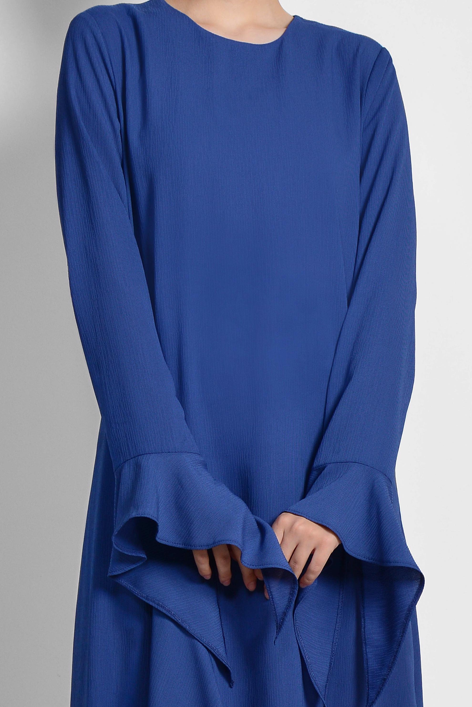 Tesettür giyim LACİVERT RAHAT KESİM ÇİÇEK DESENLİ PANTOLONLU TAKIM 4293