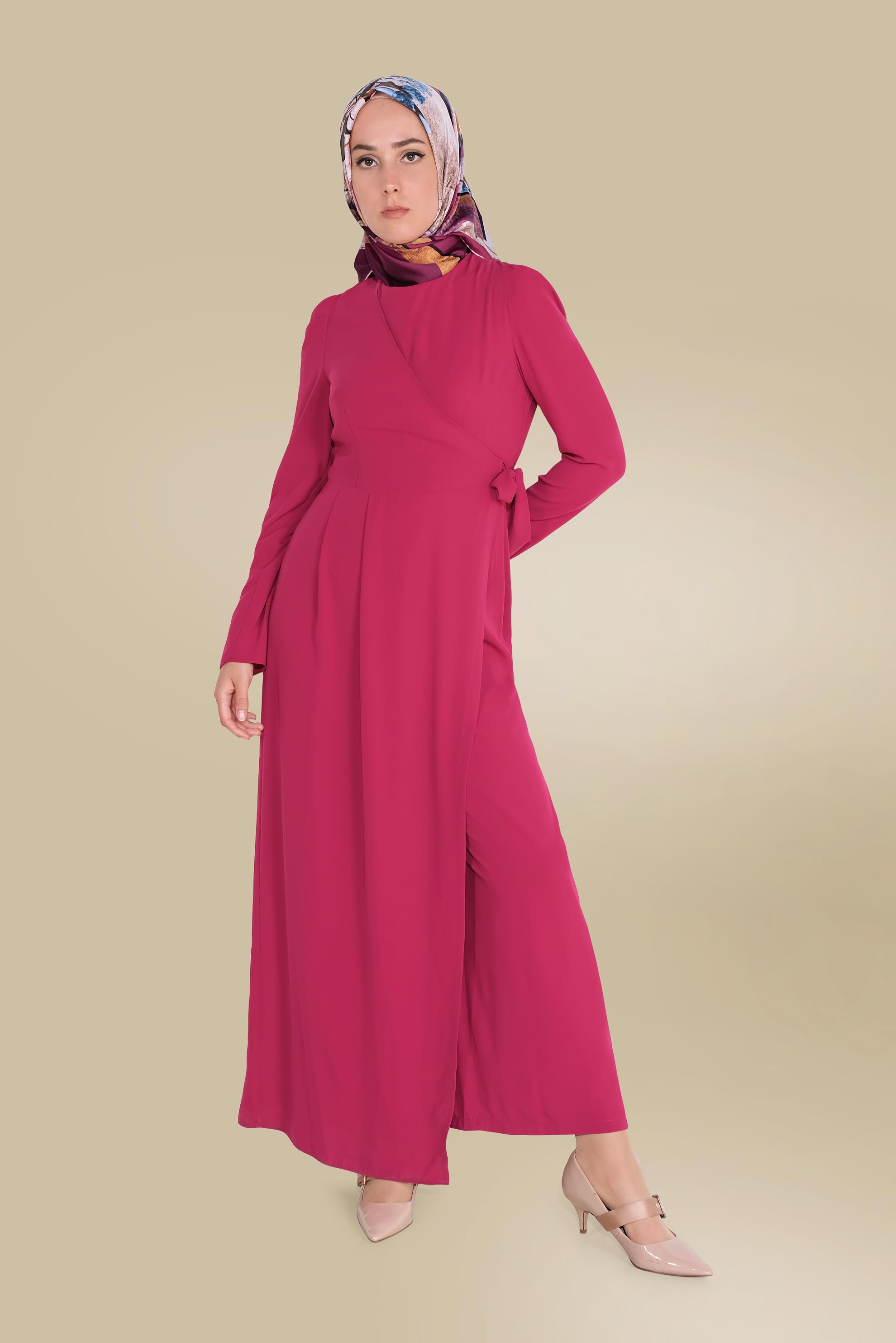 Vêtements hijab FUCHSIA SALOPETTE ATTACHÉ À CÔTÉ 40486