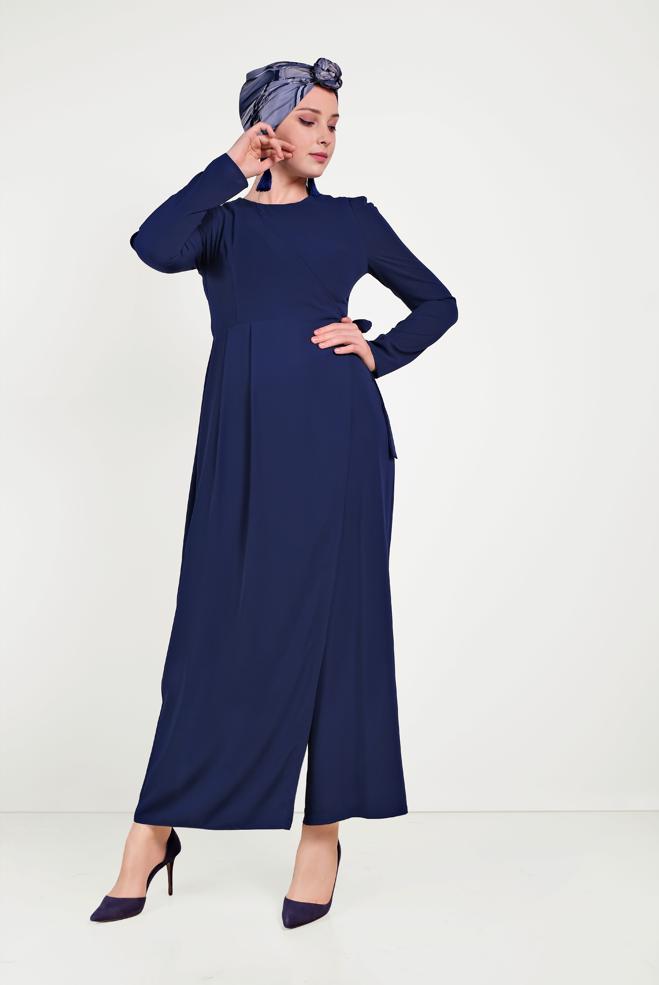 Vêtements hijab BEIGE SALOPETTE ATTACHÉ À CÔTÉ 40486 - ALVİNA