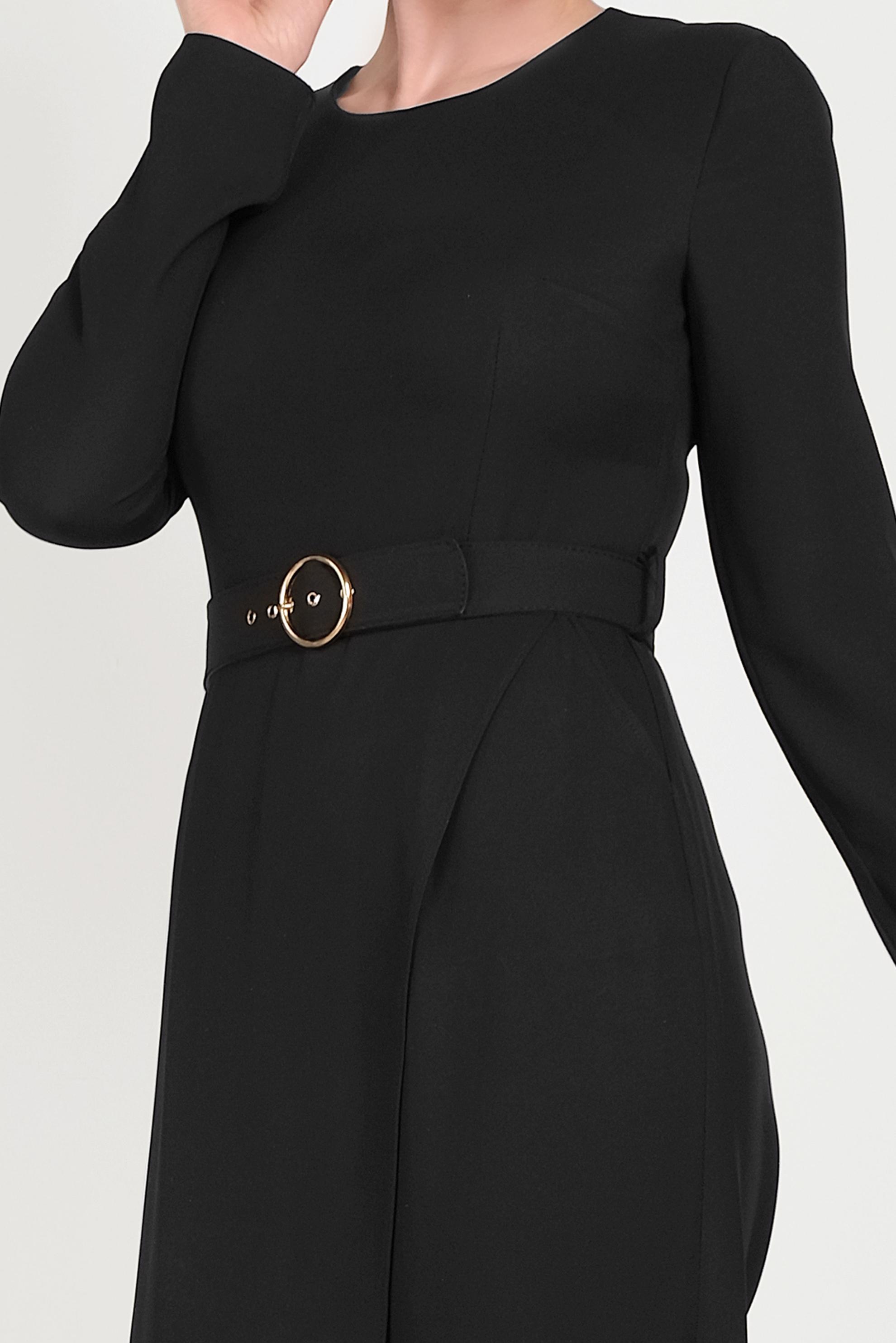 Hijab clothing BLACK ZIPPERED BELTED OVERALLS 40506 