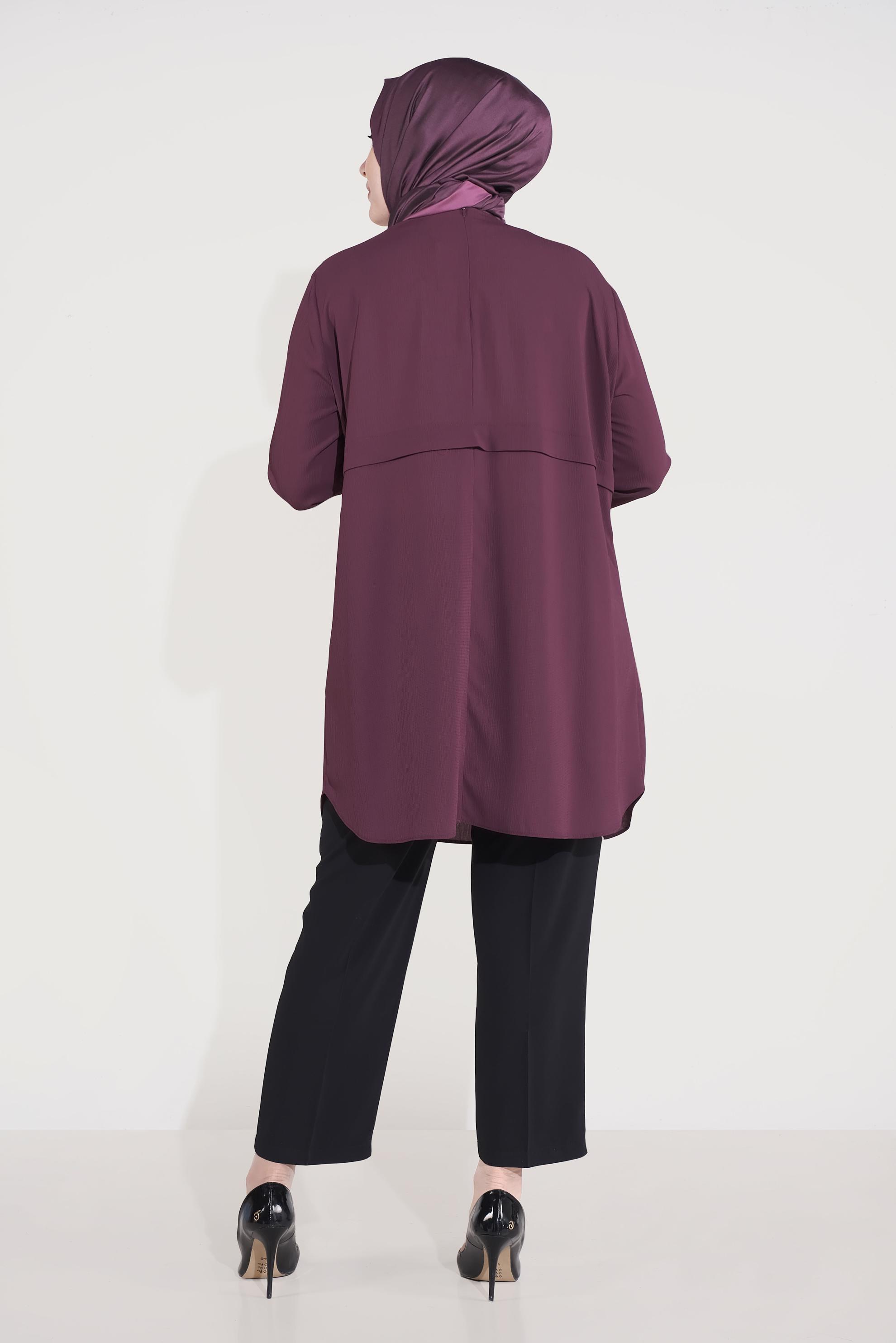 Tesettür giyim MOR DÜZ TESETTÜR TUNİK 20032