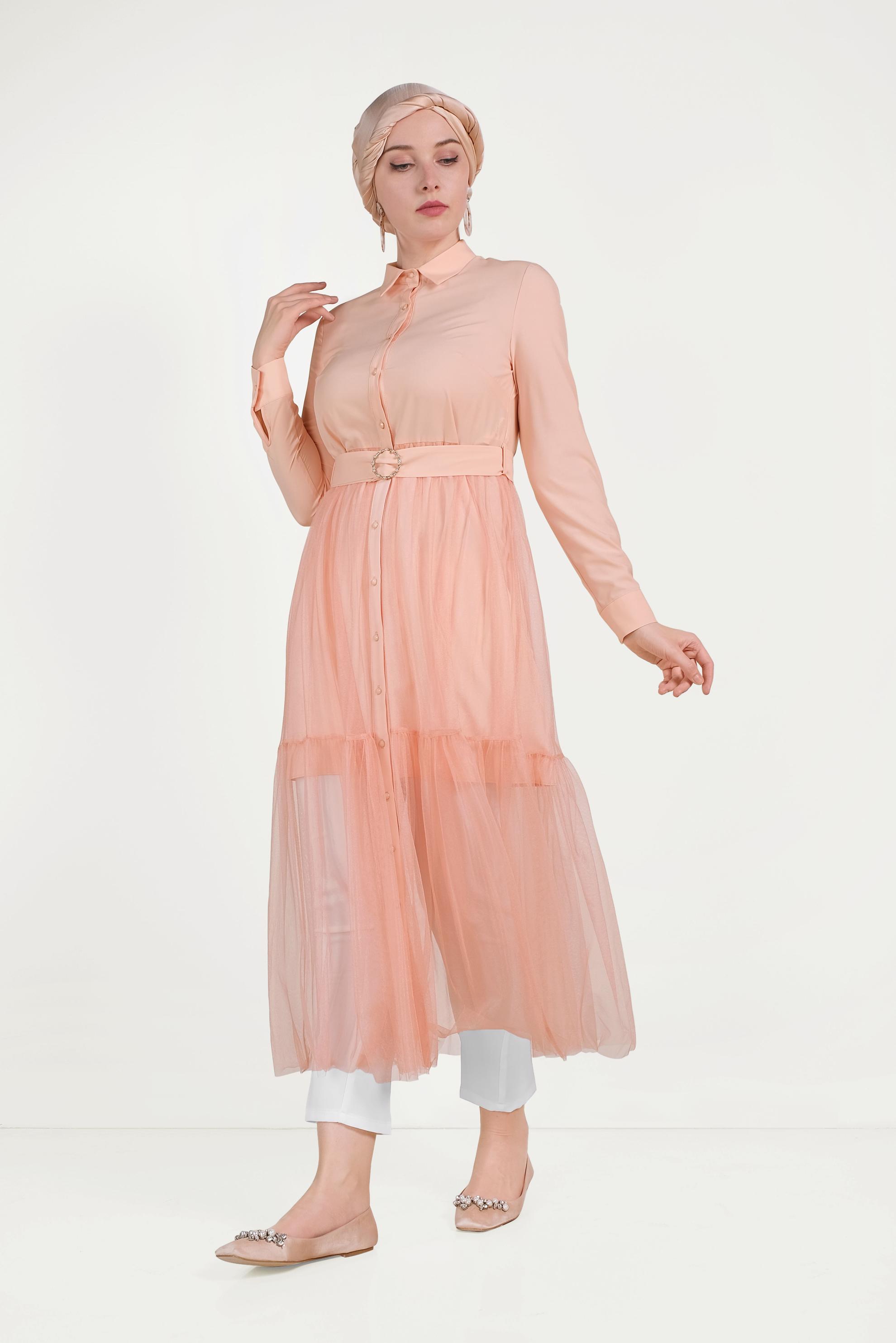 Hijab clothing POWDER TULLE TUNIC 40491 