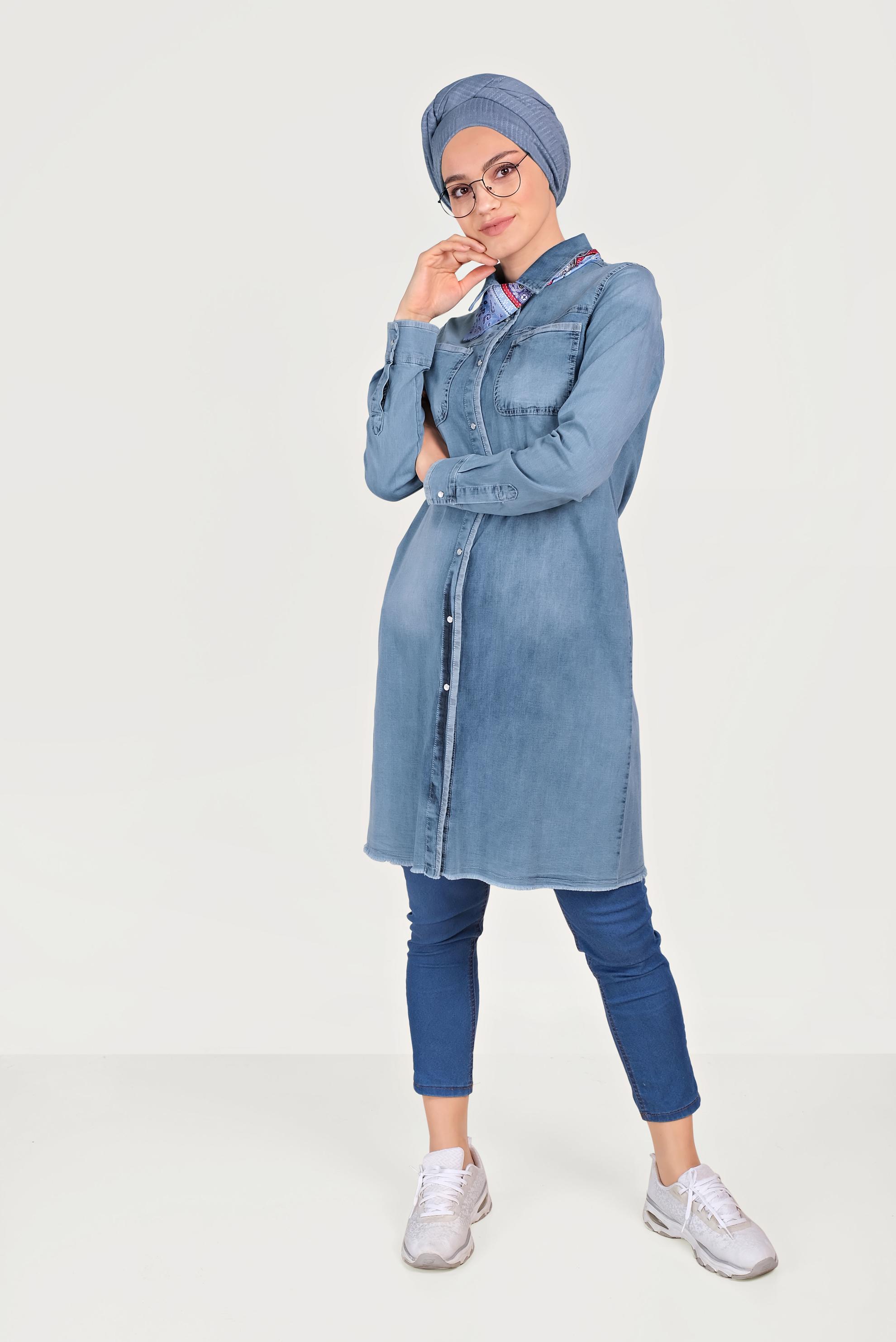 Hijab clothing BLUE 40508 RAYMOND TUNİK 38/46