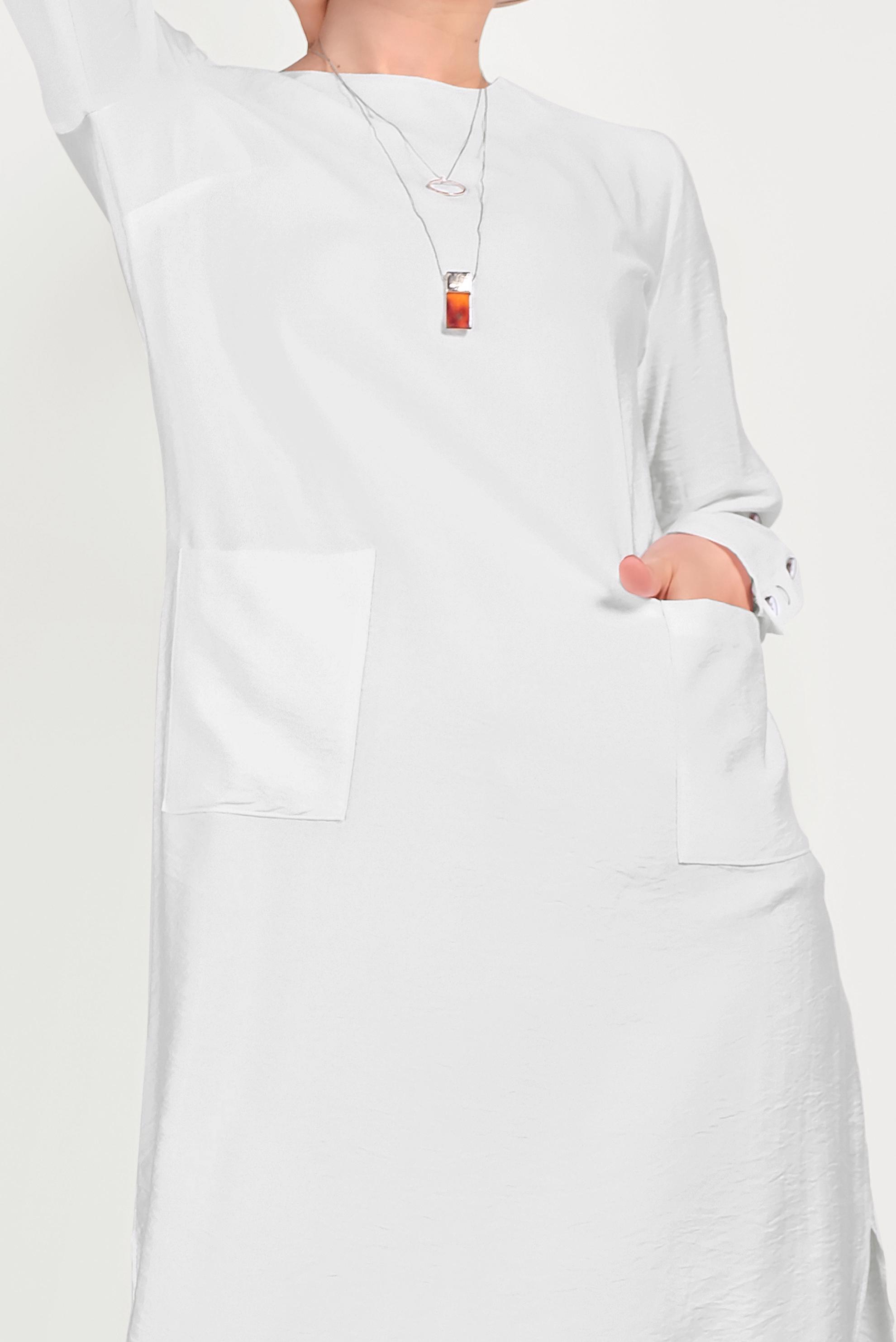 Hijab clothing WHITE 40513 1214 TUNİK 38/46 TEK40