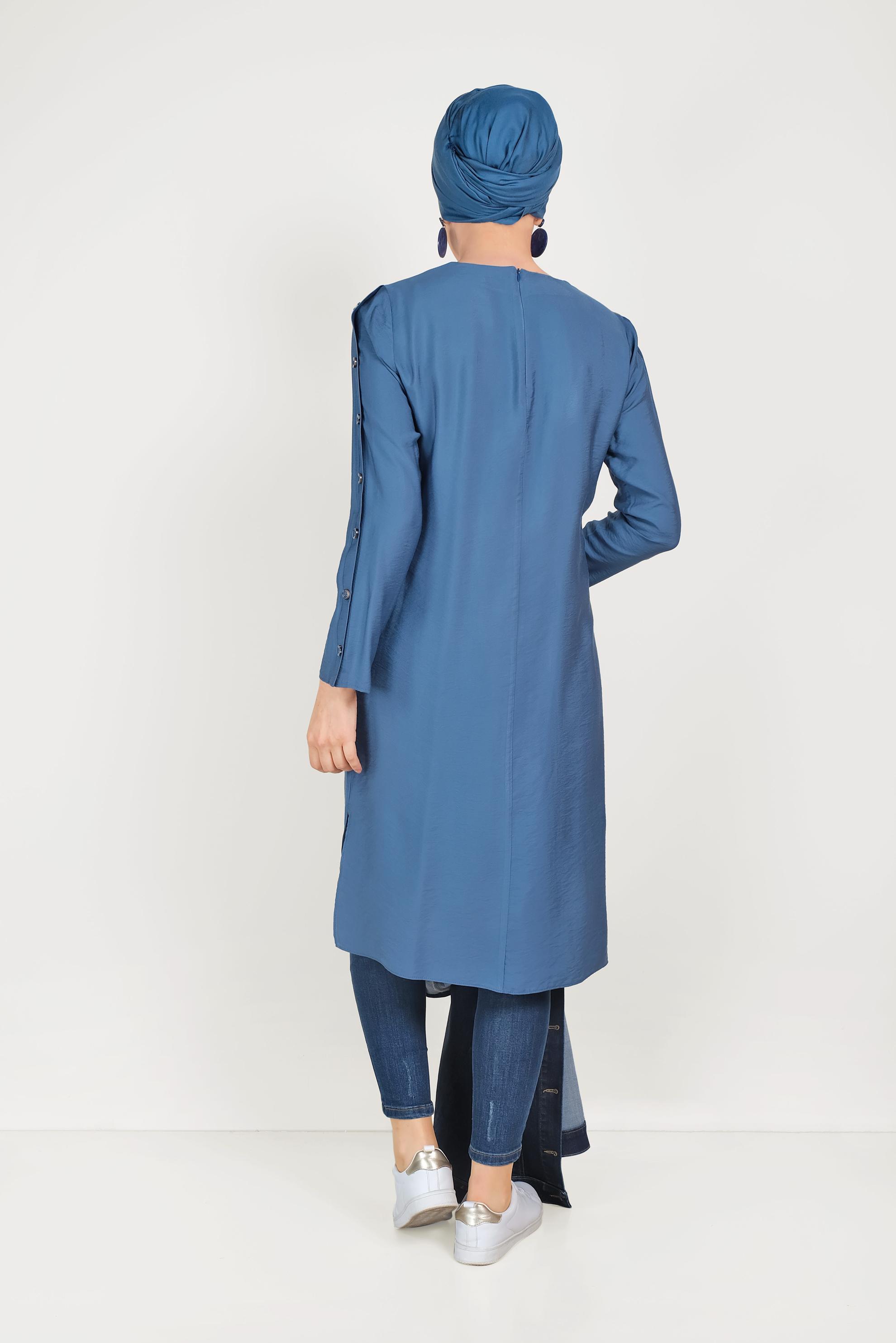 Hijab clothing NAVY BLUE 40513 1214 TUNİK 38/46 TEK40