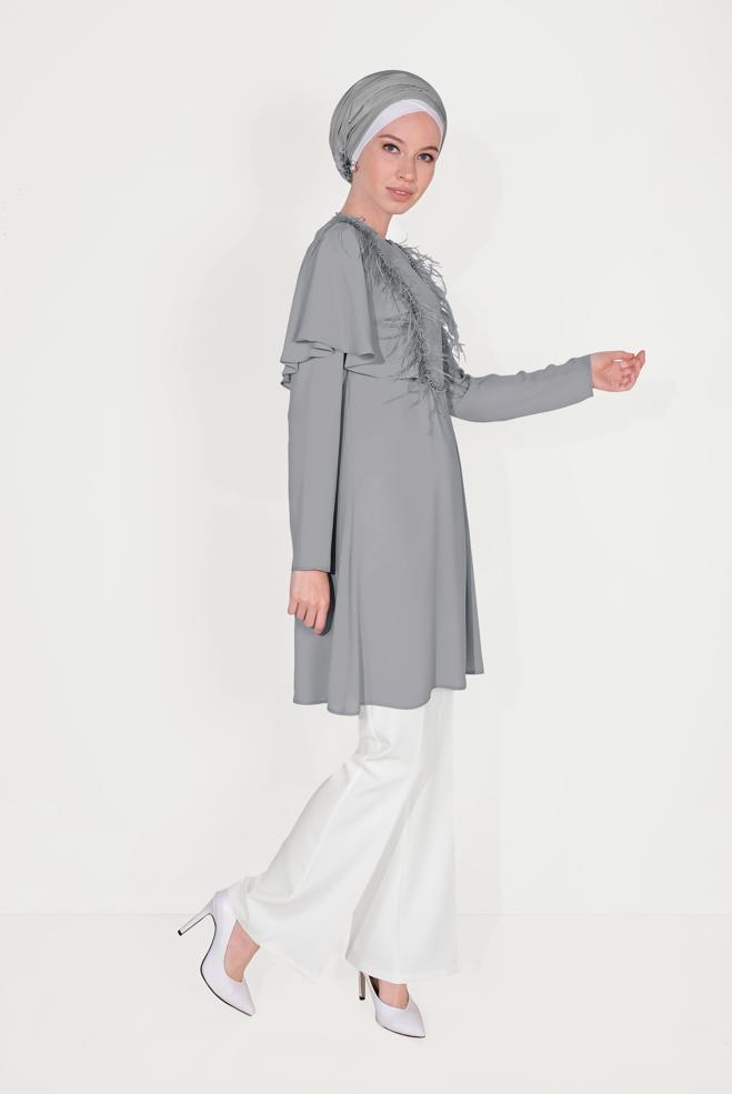 Tesettür giyim  Zarif detaylar - ALVİNA