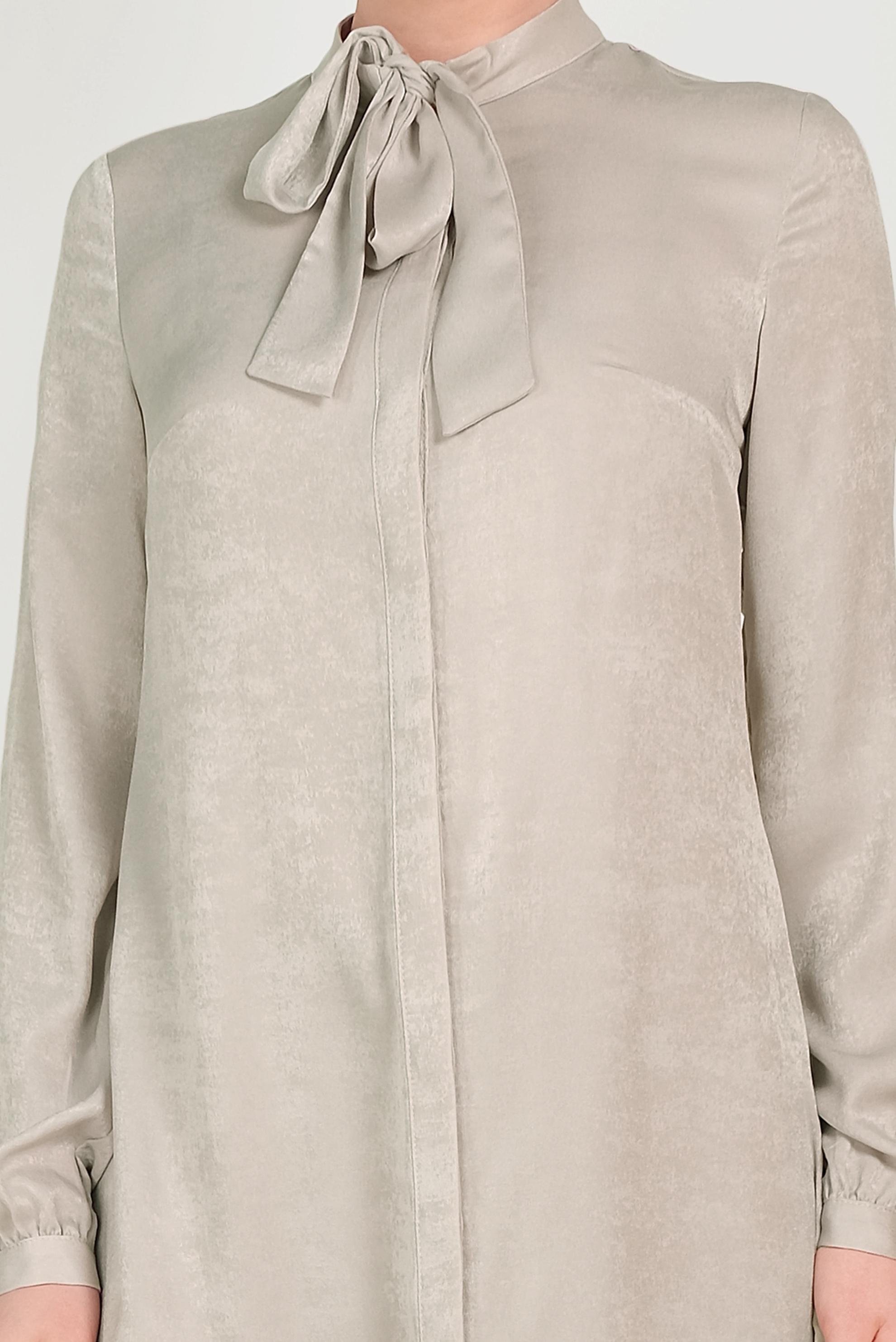 Hijab clothing BEIGE TIE DETAIL TUNIC 40558 
