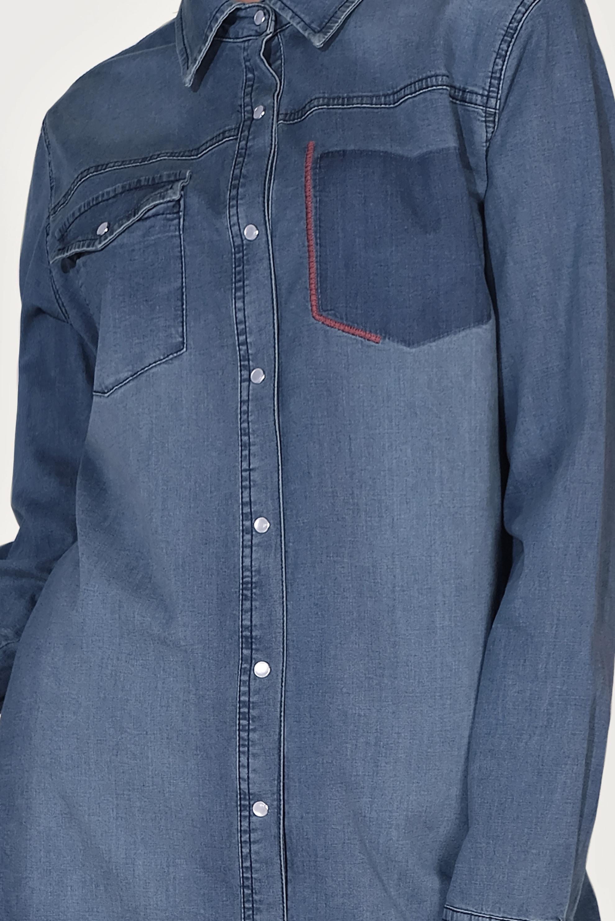 Tesettür giyim LACİVERT DENİM CEPLİ TUNİK 40594