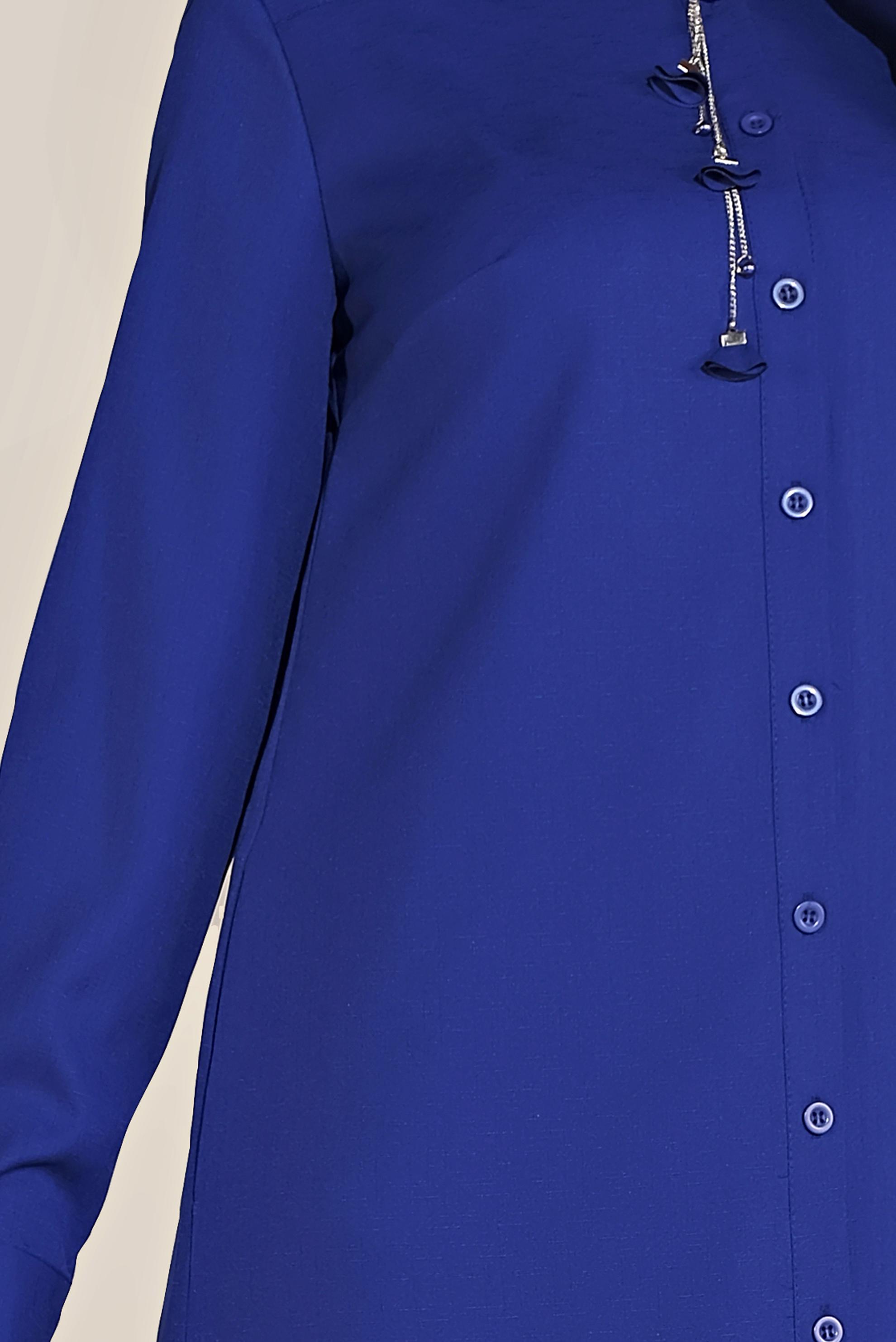 Tesettür giyim LACİVERT BOYDAN DÜĞMELİ TUNİK 40659 