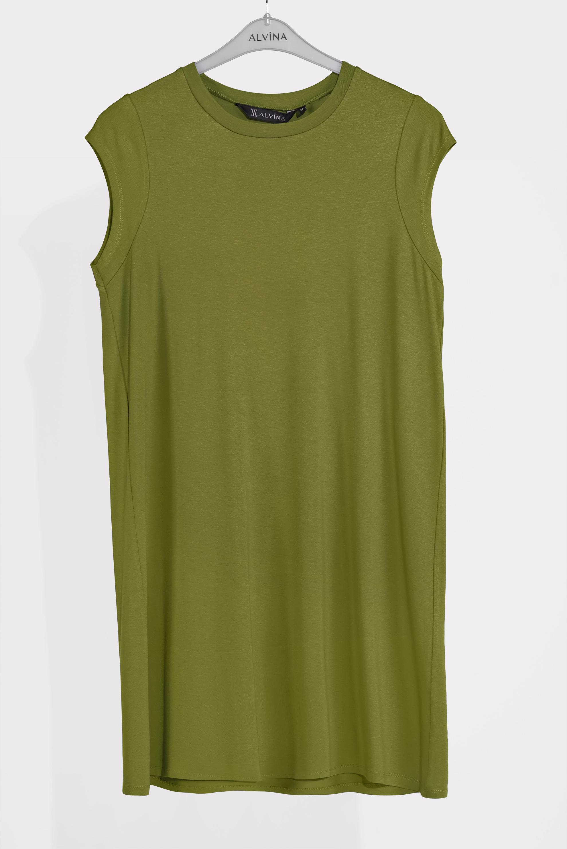 Tesettür giyim YEŞİL KOLSUZ İÇ TUNİK 40826