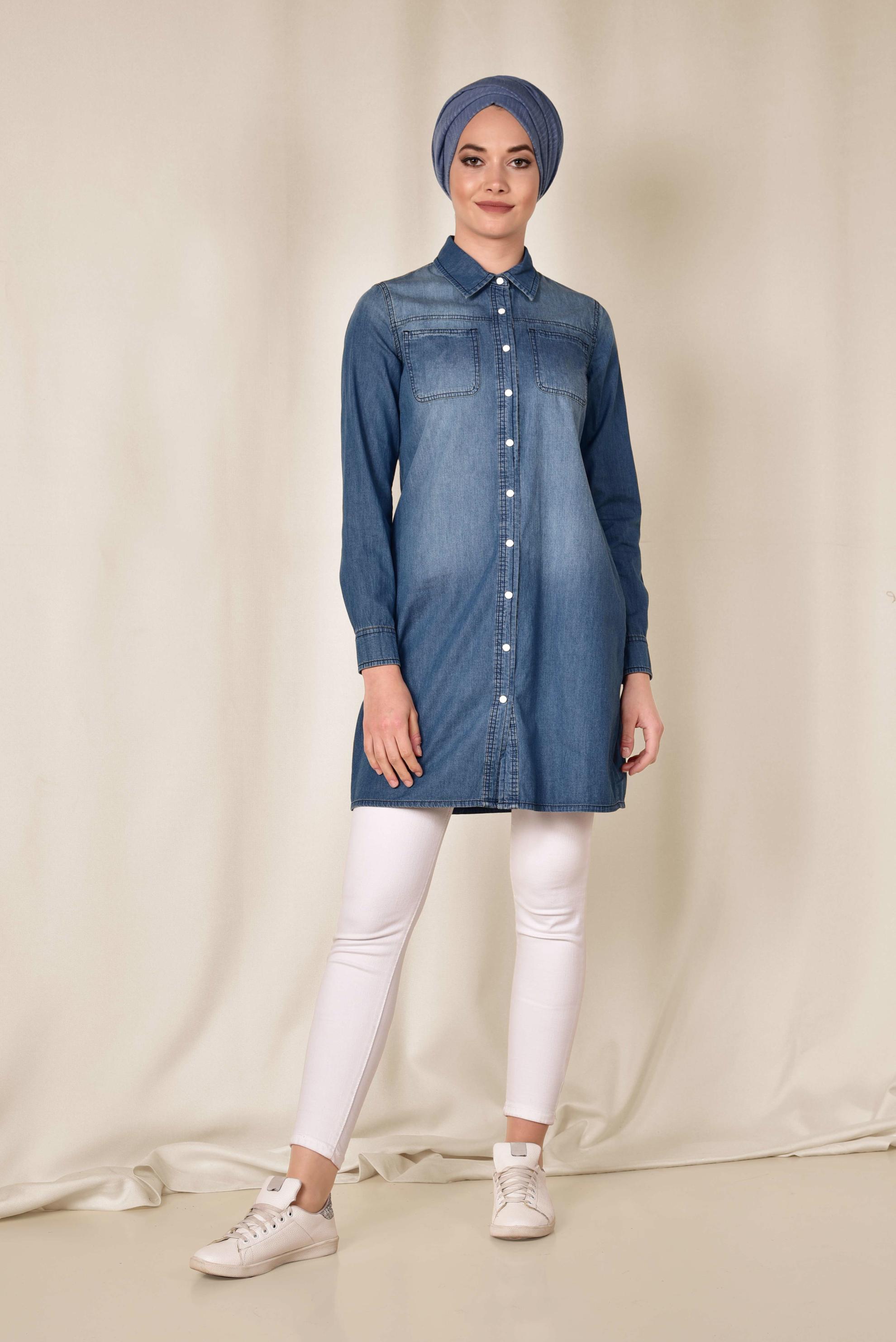 Vêtements hijab BLEU 4097 EGE TUNIK 36/46