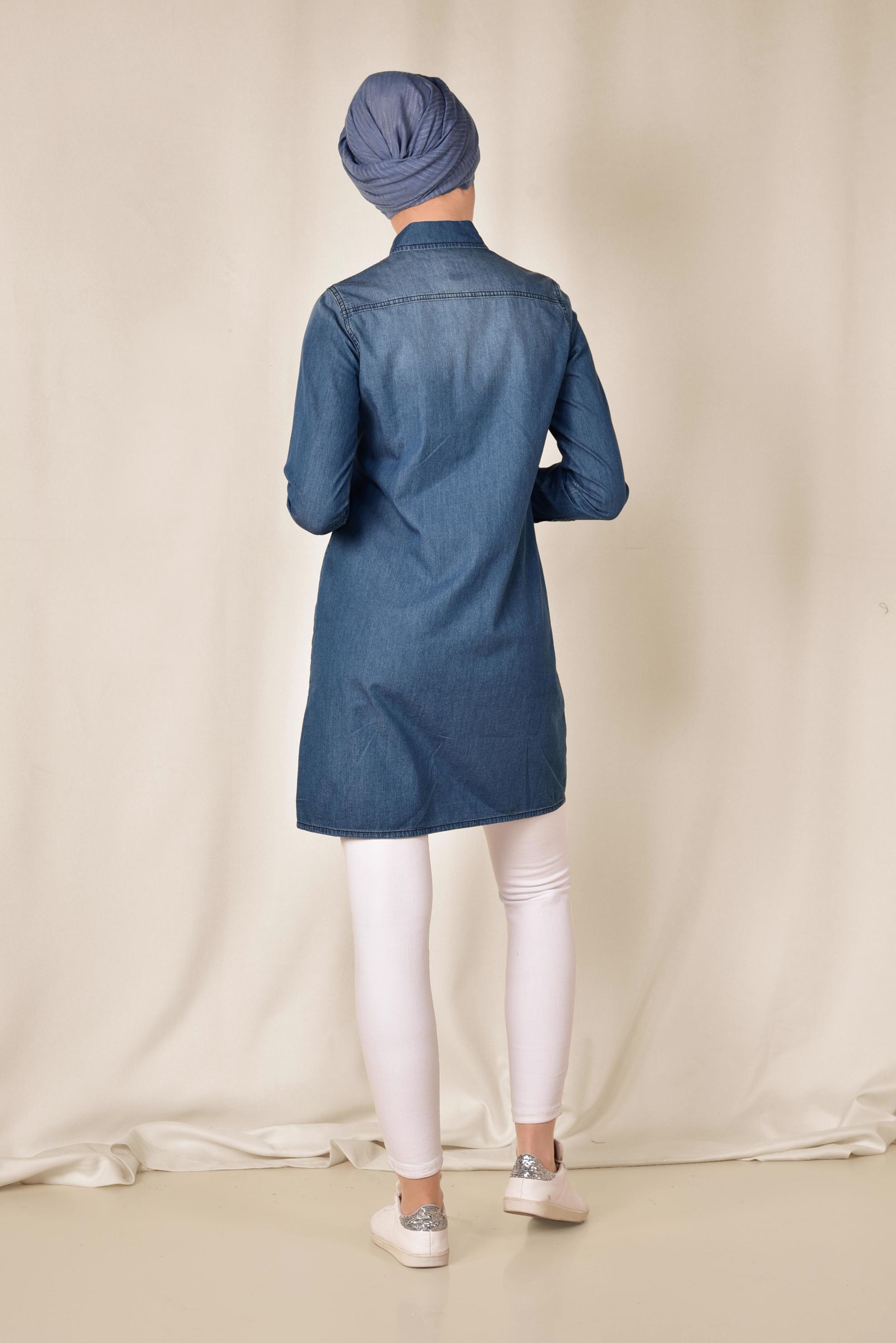 Vêtements hijab BLEU 4097 EGE TUNIK 36/46