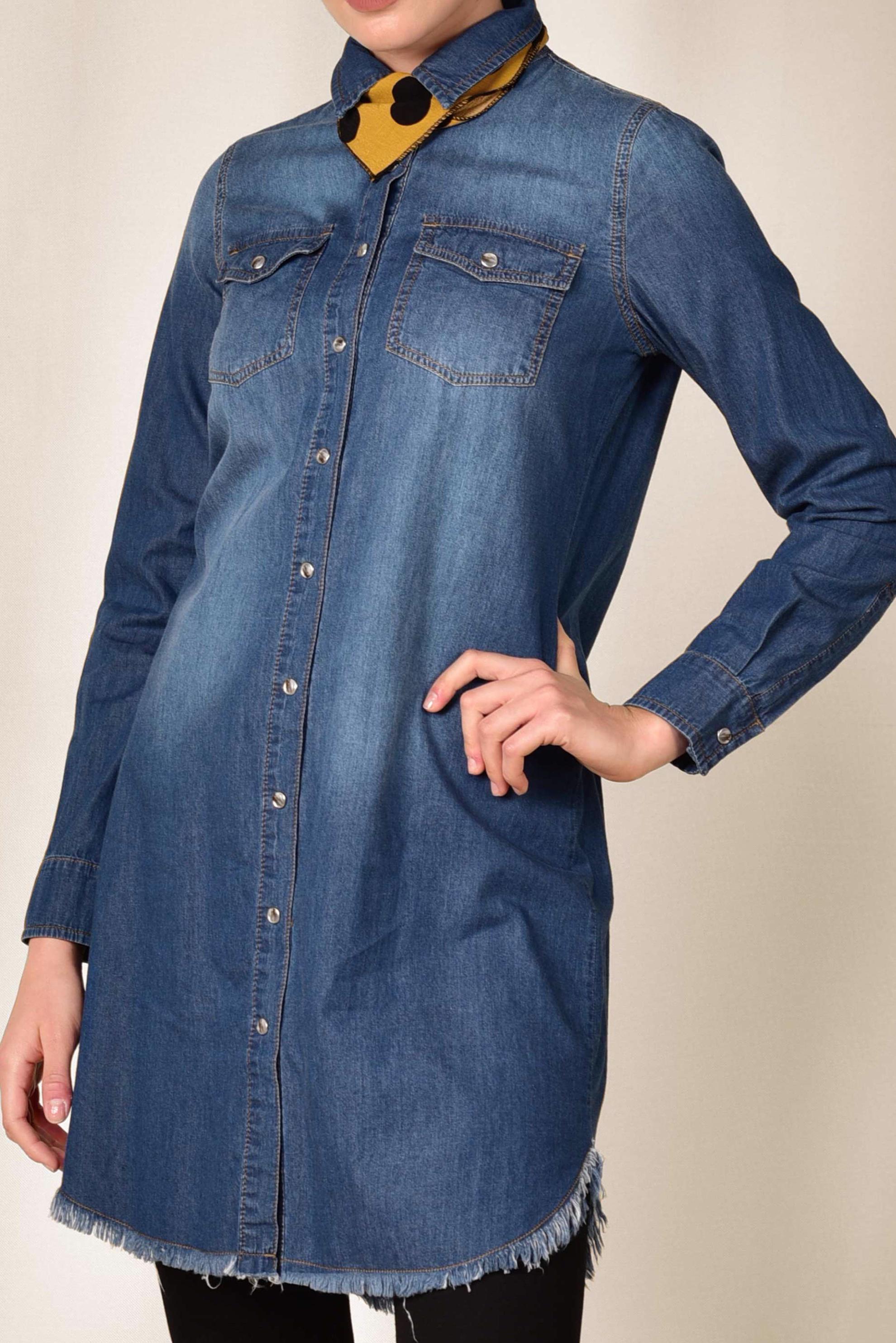 Hijab clothing BLUE 4098 EGE TUNİK 36/44