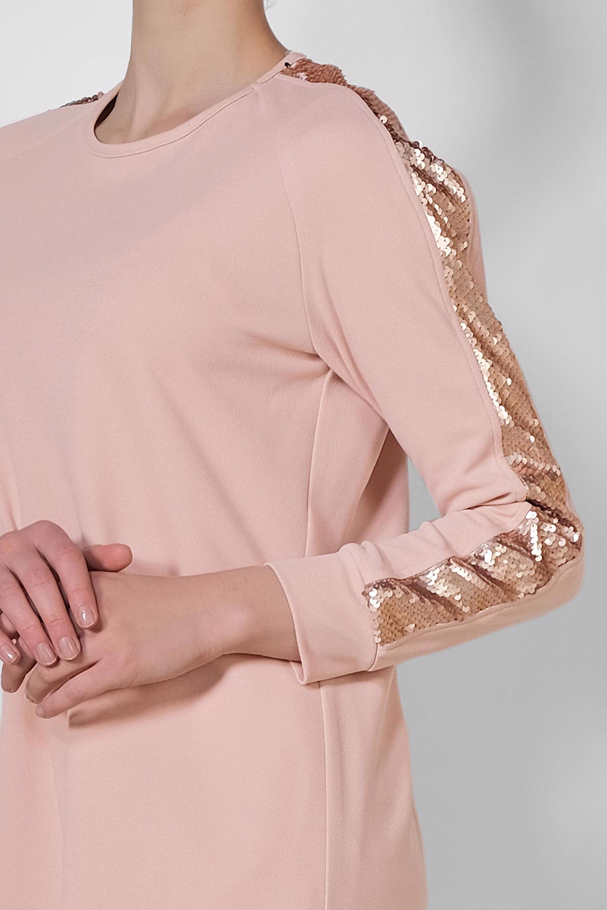 Tesettür giyim PUDRA KOLLARI PUL ŞERİTLİ TUNİK 4159