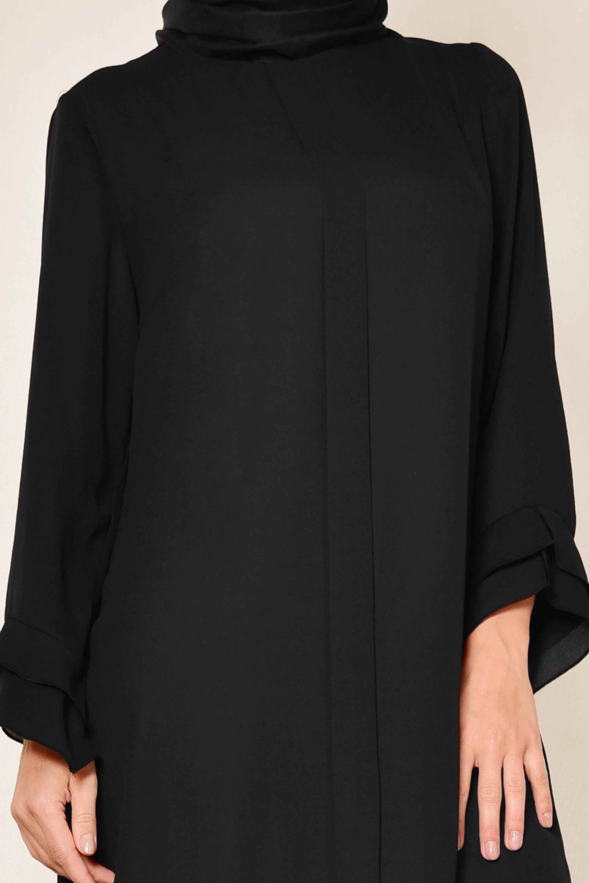 Tesettür giyim SİYAH FERMUARLI TUNİK 4195