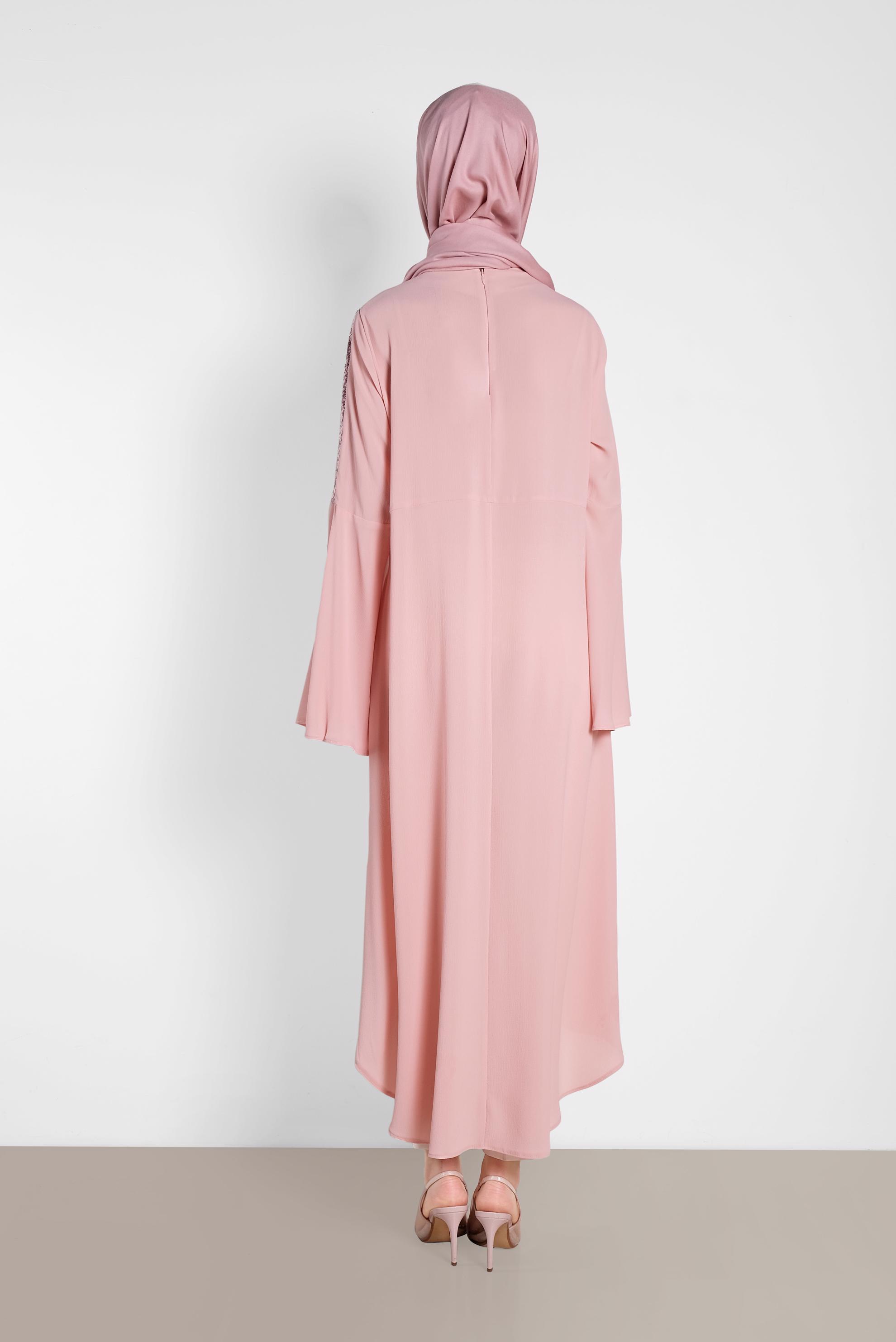 Tesettür giyim PUDRA ASİMETRİK KESİM SALAŞ TUNİK 4262